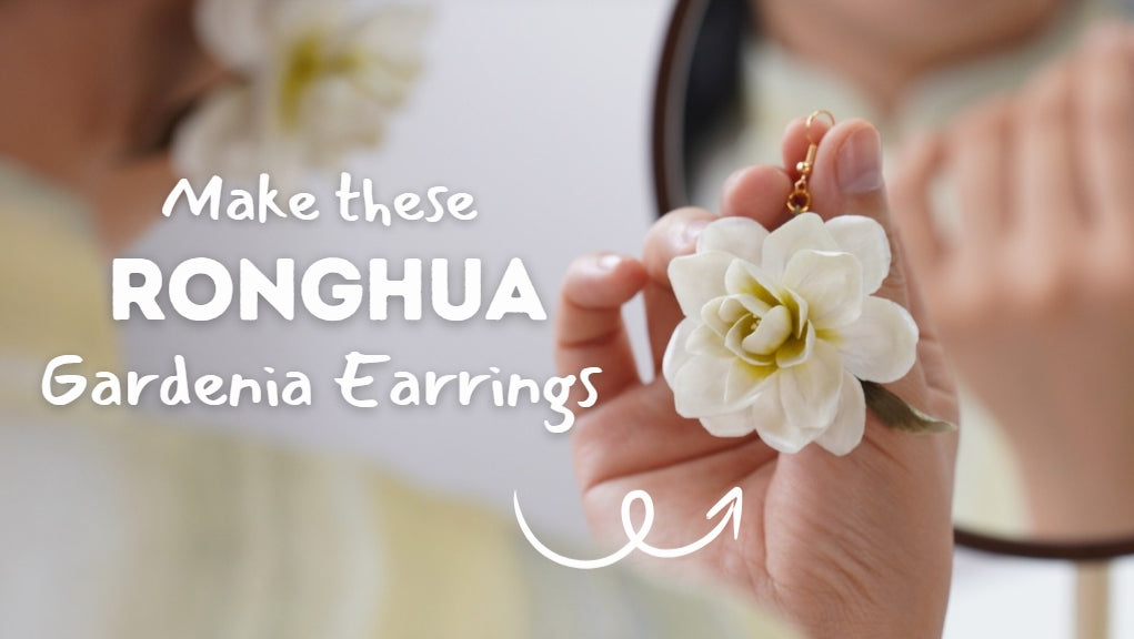 Gardenia Flower Earrings – Step-by-Step Tutorial