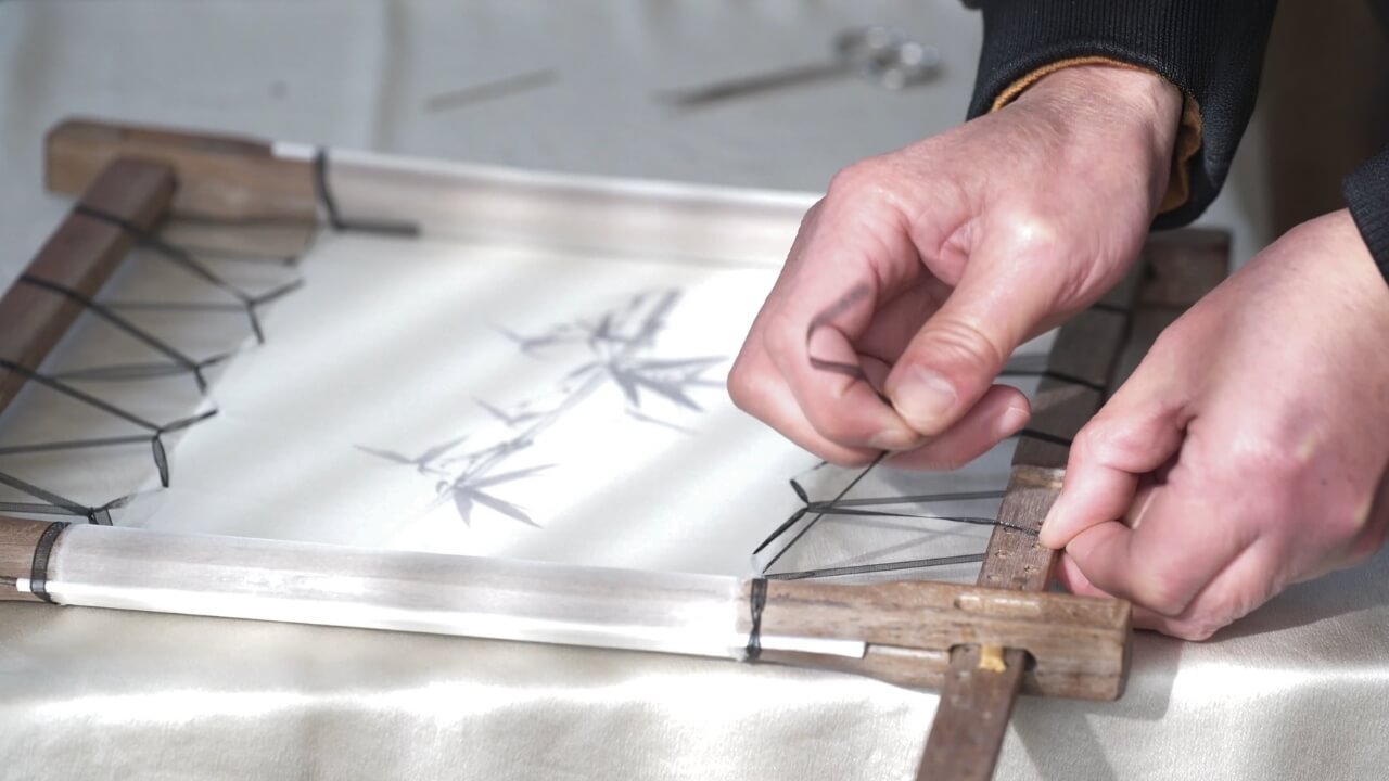 Shu Silk Embroidery Tutorials| How to set up an embroidery loom/frame