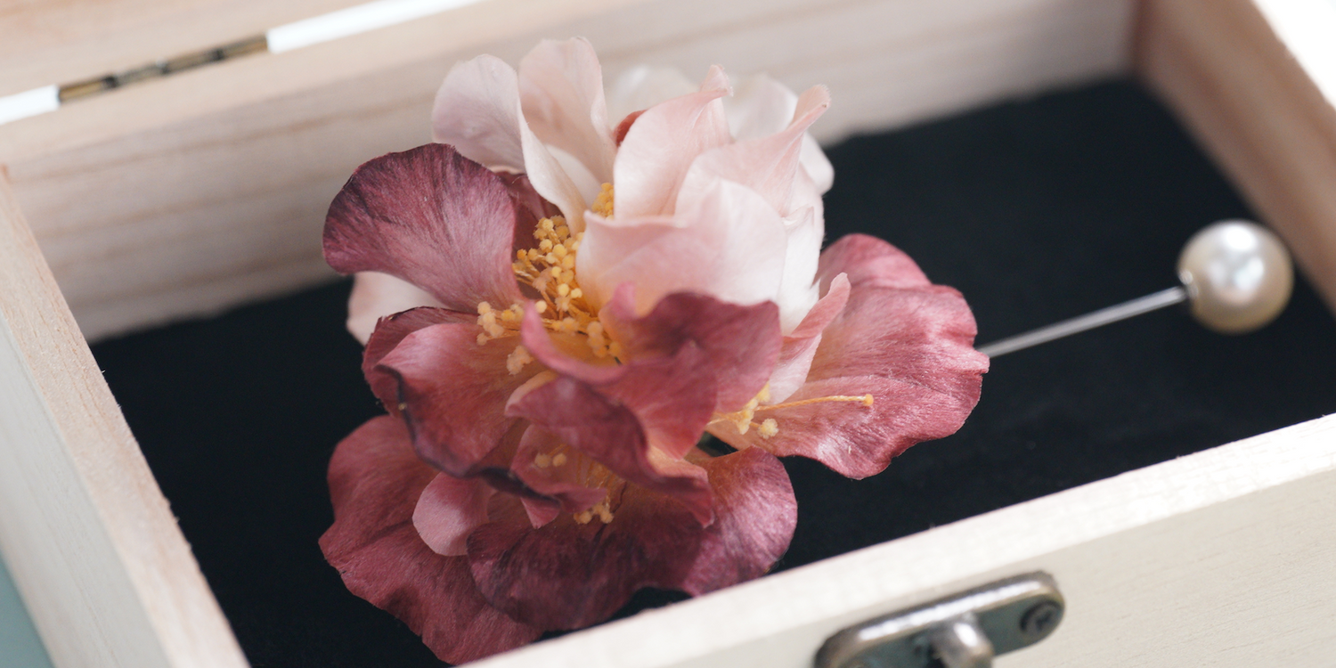 Ronghua Tutorial: How to Make Silk Hibiscus Mutabilis Fu Rong Brooch