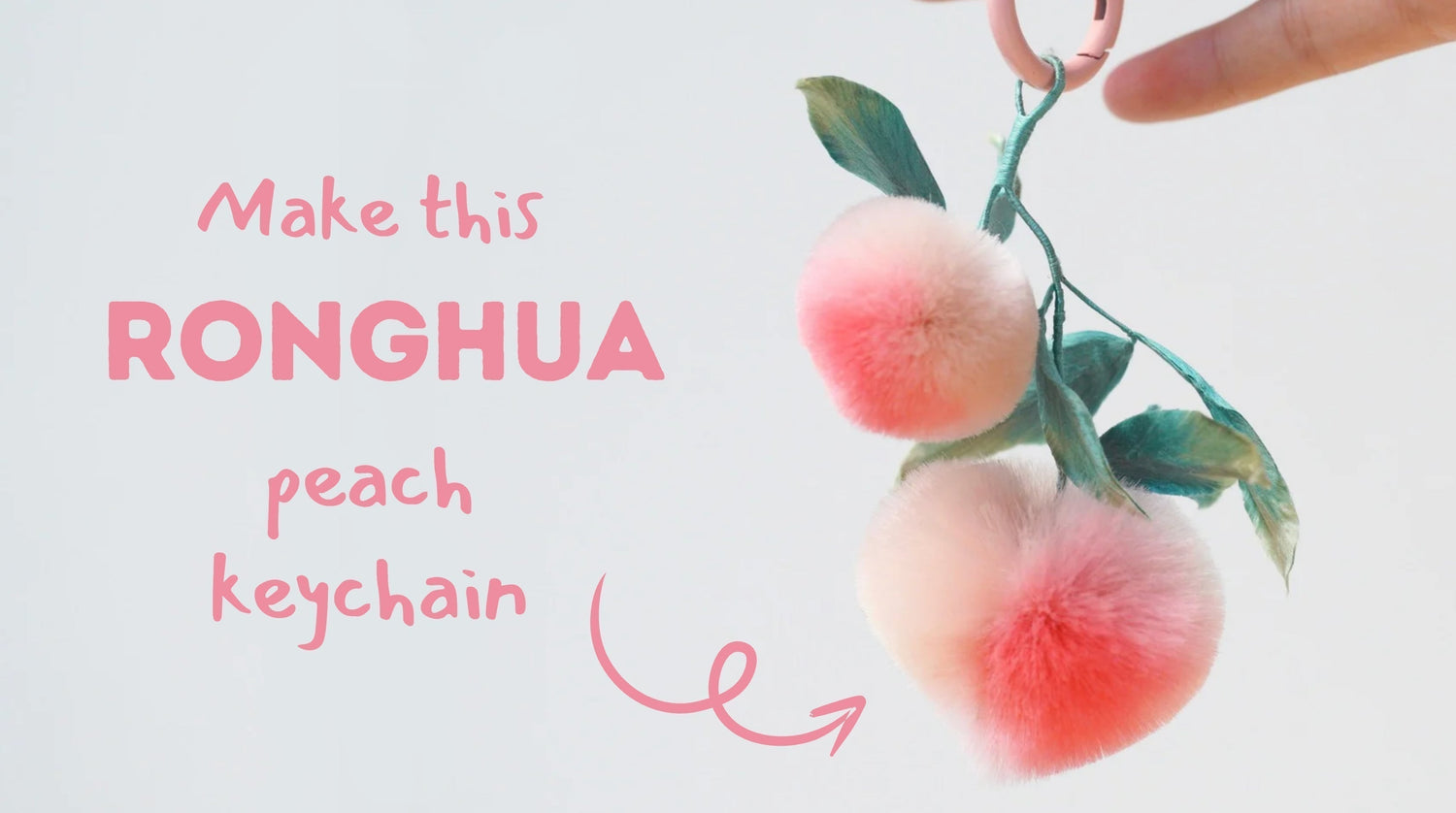 Step-by-Step Guide to make Silk Peach Keychain