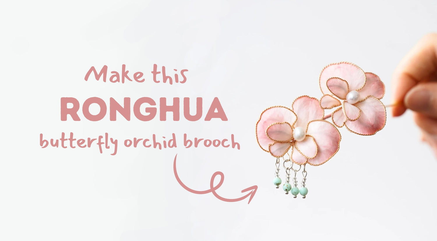Step-by-Step Guide to make Pink Butterfly Orchid Brooch