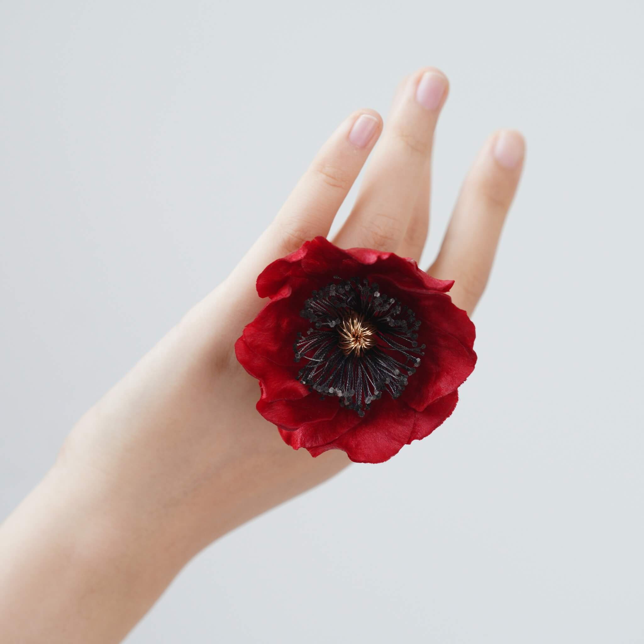 Handmade Ronghua Hairclip |August Poppies
