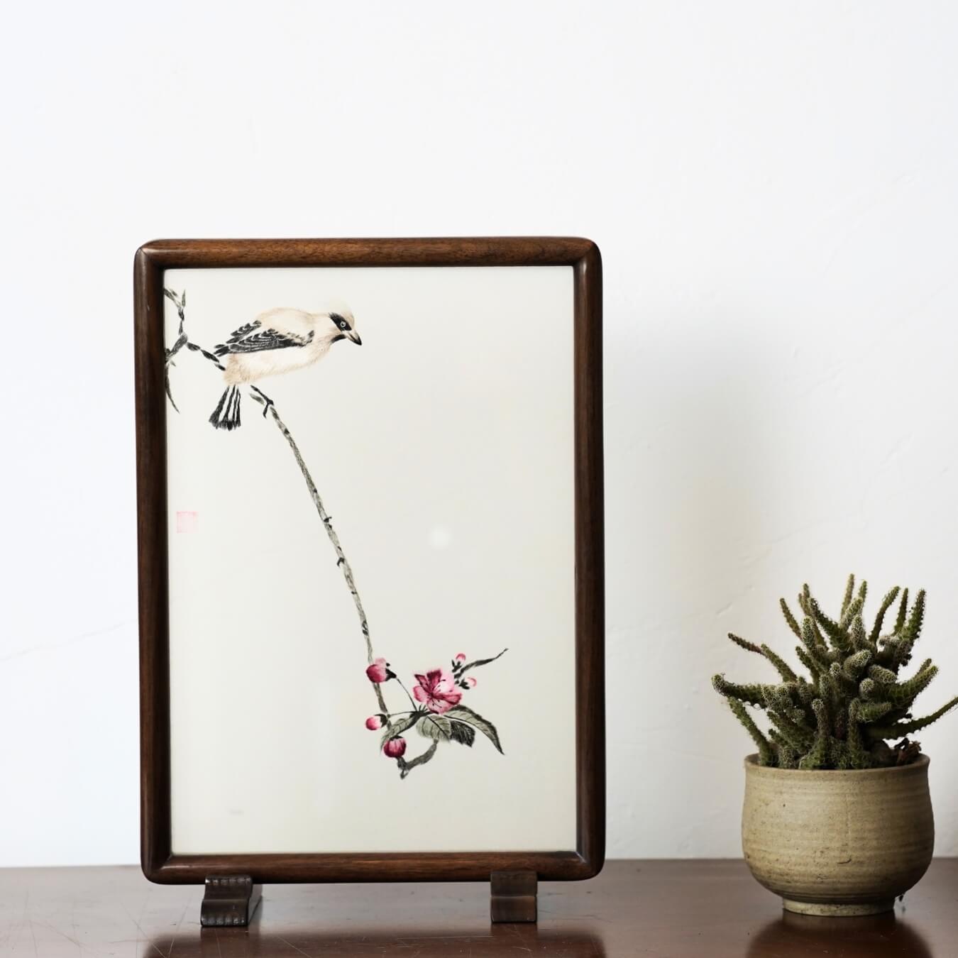 Bulbul & Flower | Shu Embroidery