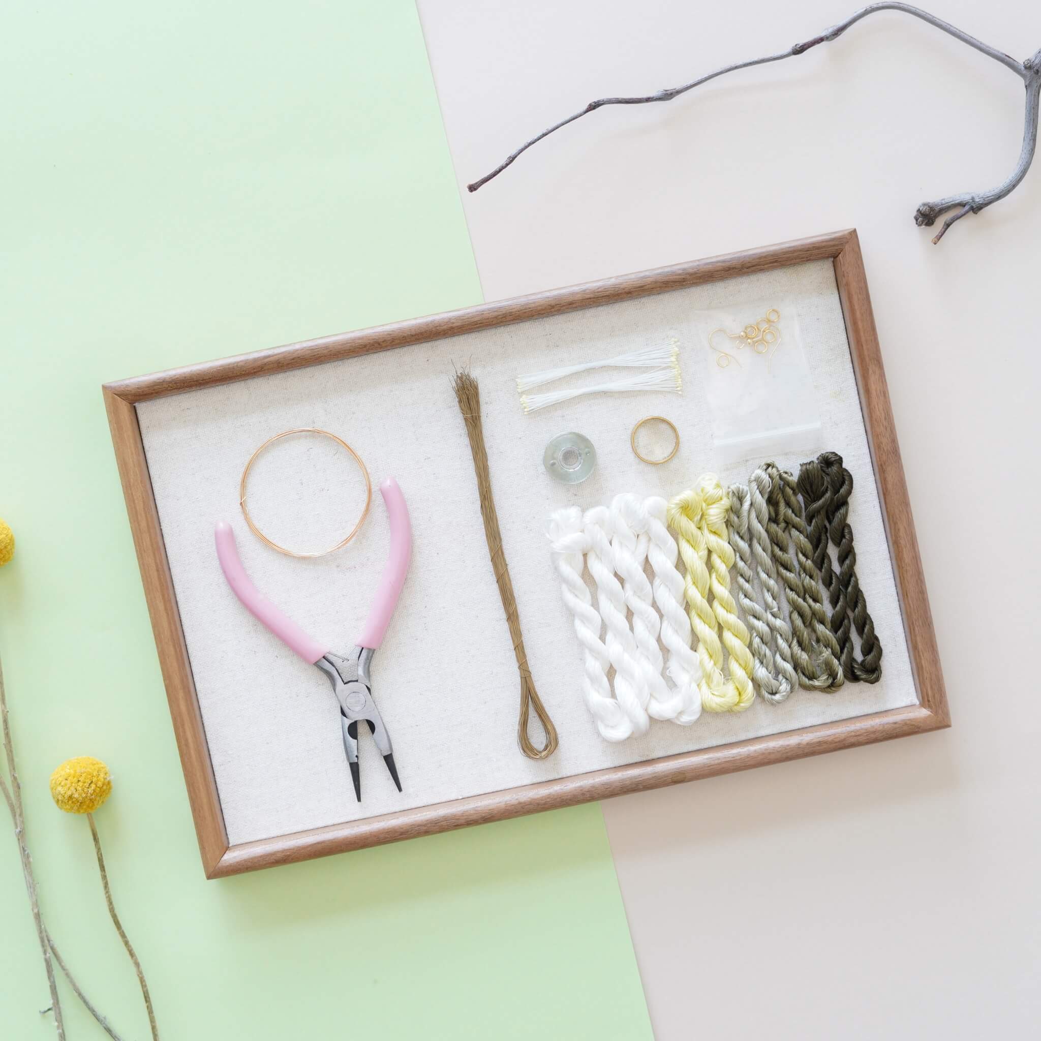 Ronghua DIY Kit | White Gardenia Earrings