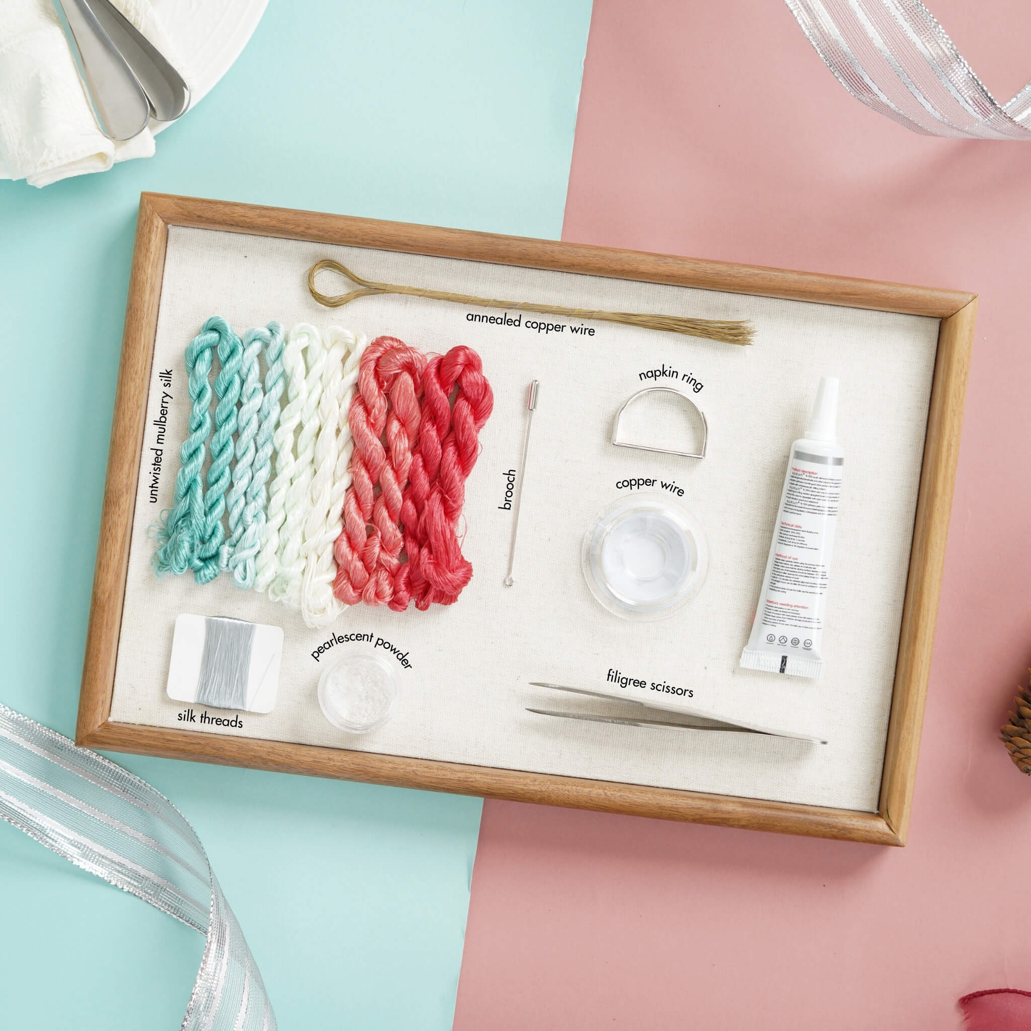 Ronghua DIY Kit | Snowy Holly Napkin Ring