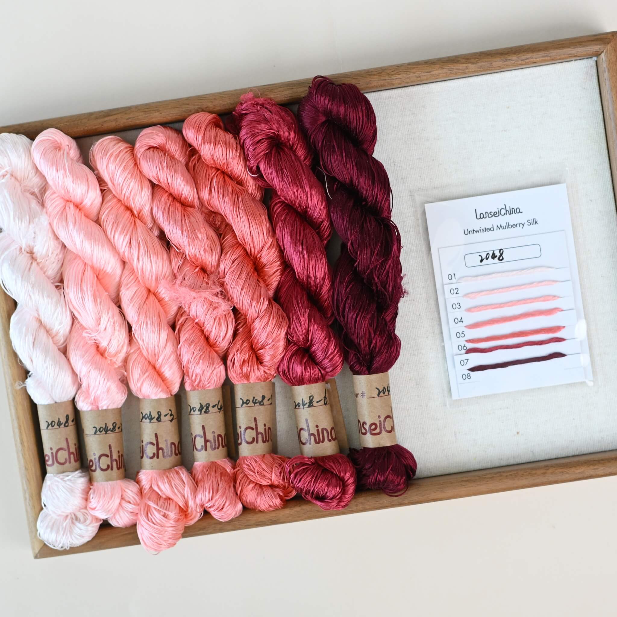 Soie de mûrier non torsadée pour Ronghua | Couleur n°2048