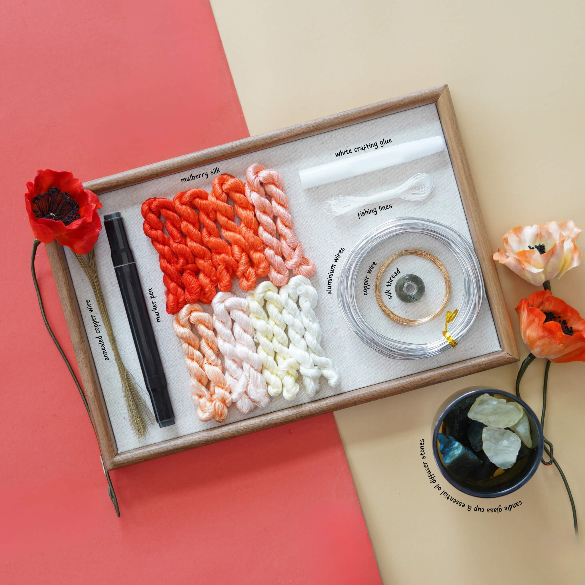 Ronghua DIY Kit | Sunset Poppies Essential Oil Diffuser