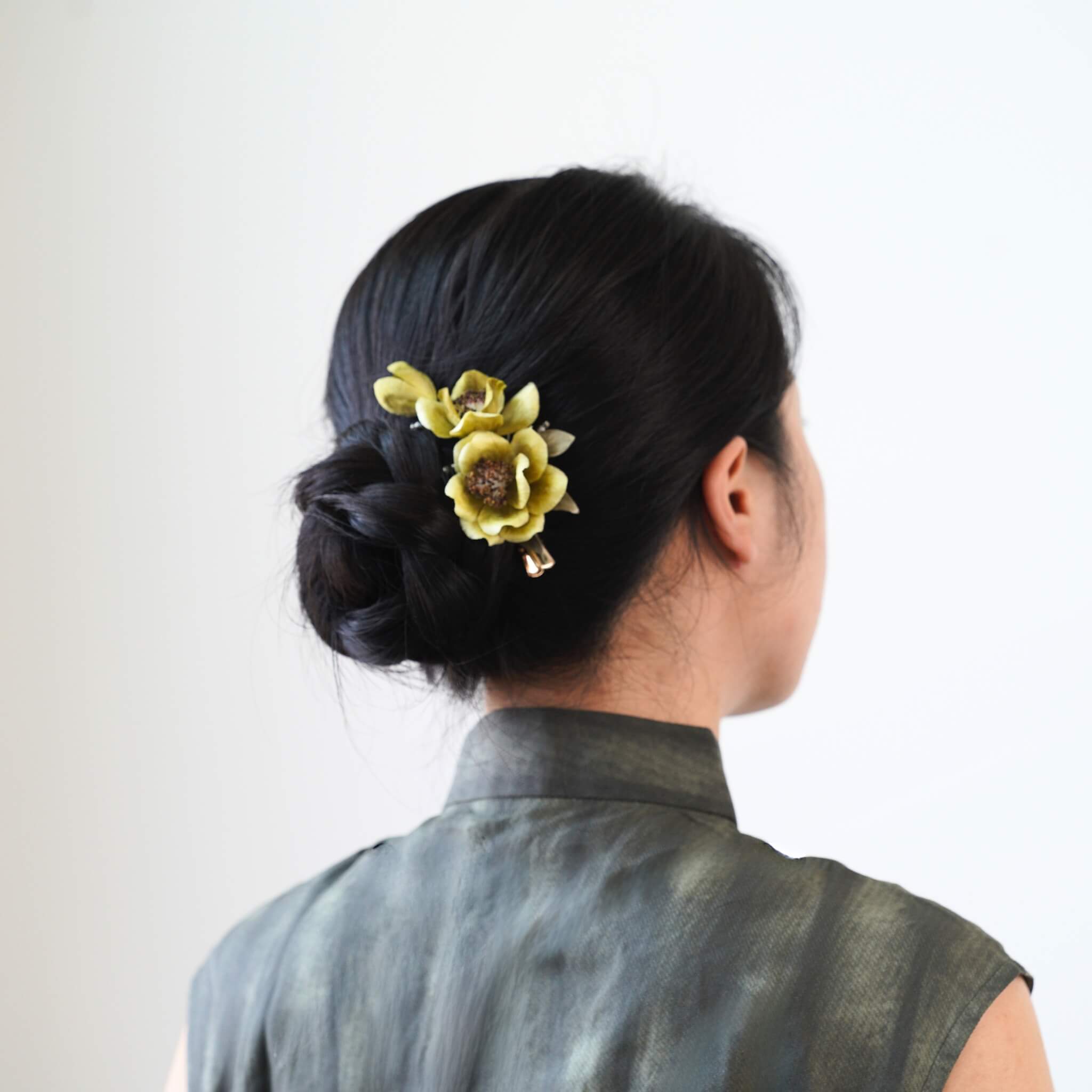 Handmade Ronghua Hairclip | Puer Tea Blossom