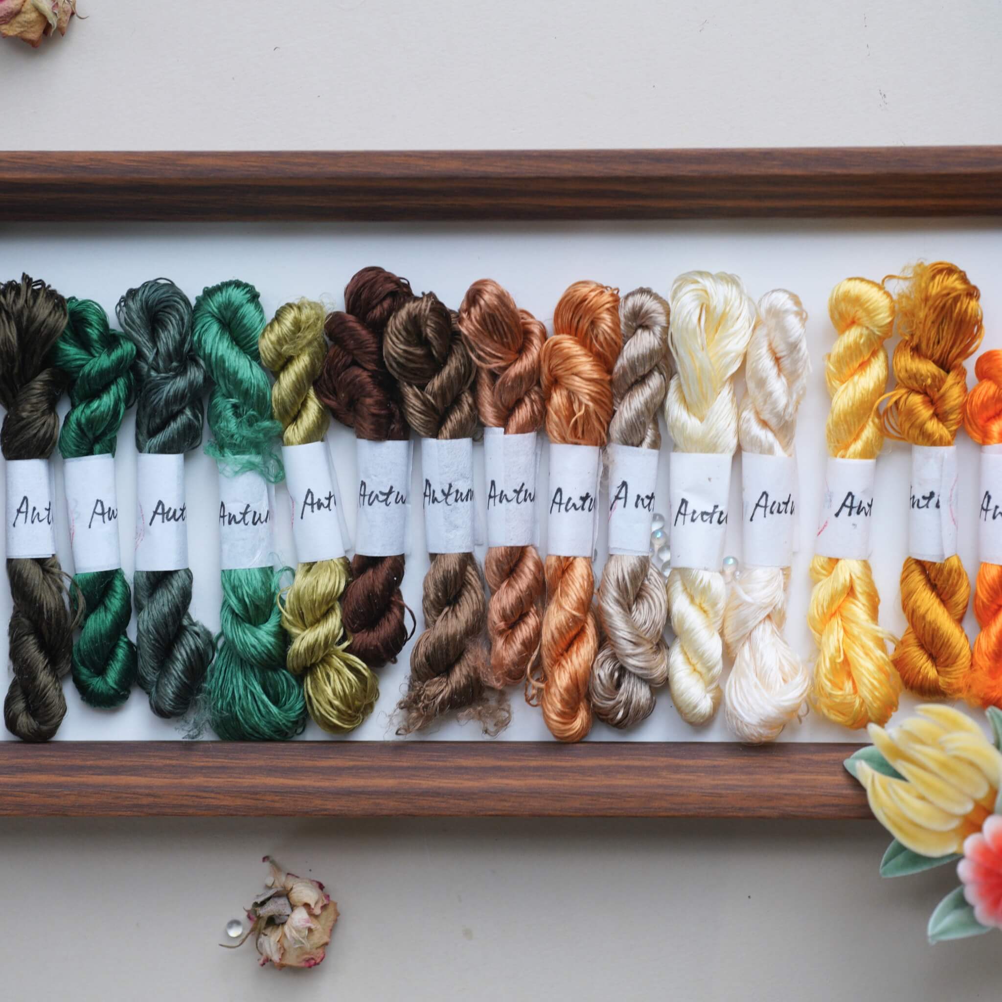 Twistless Mulberry Silk Threads | Autumn