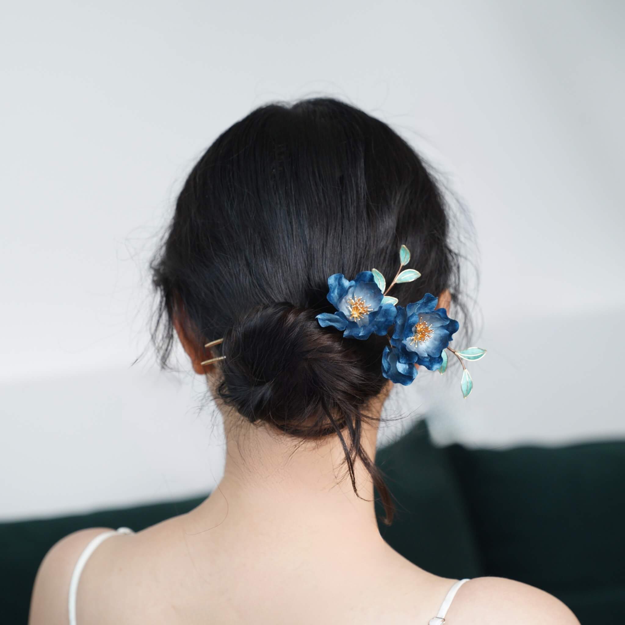 Ronghua Hairpin | Blue Rosewood Poem