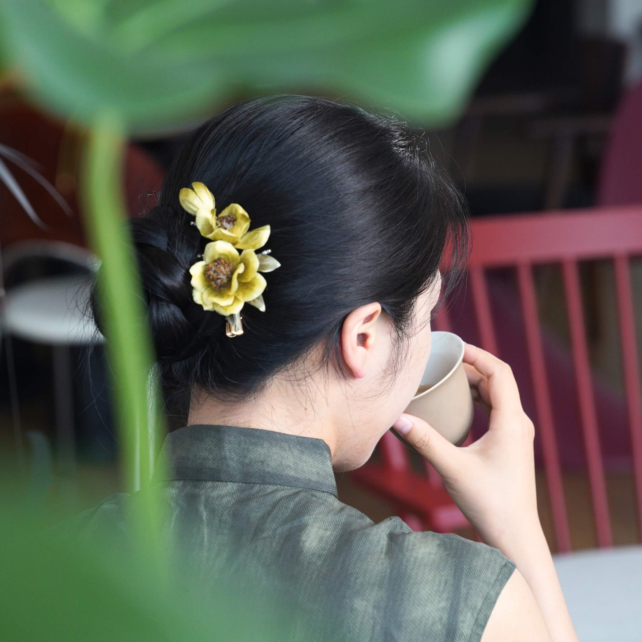 Handmade Ronghua Hairclip | Puer Tea Blossom