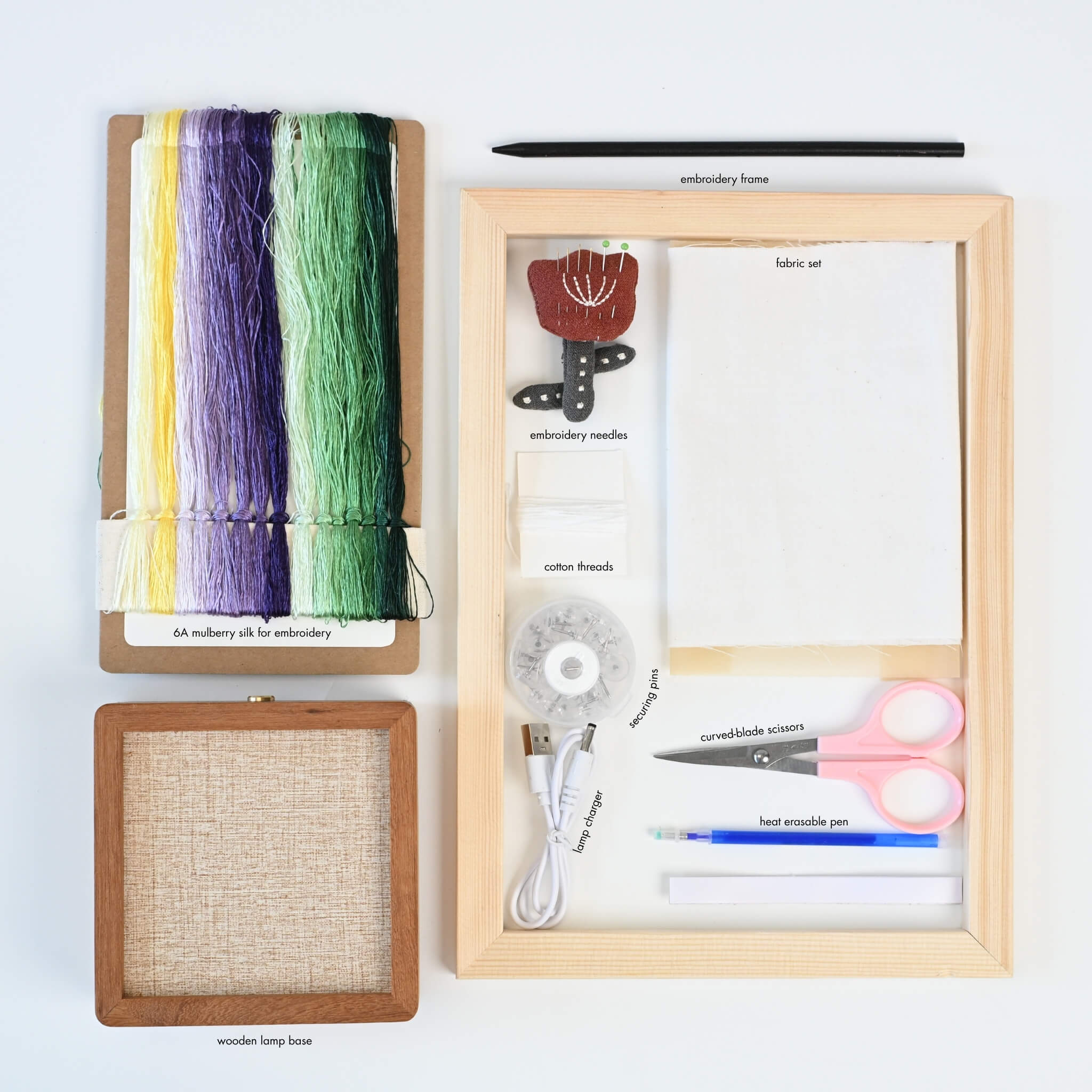 Shu Silk Embroidery DIY Kit | Wisteria Lamp
