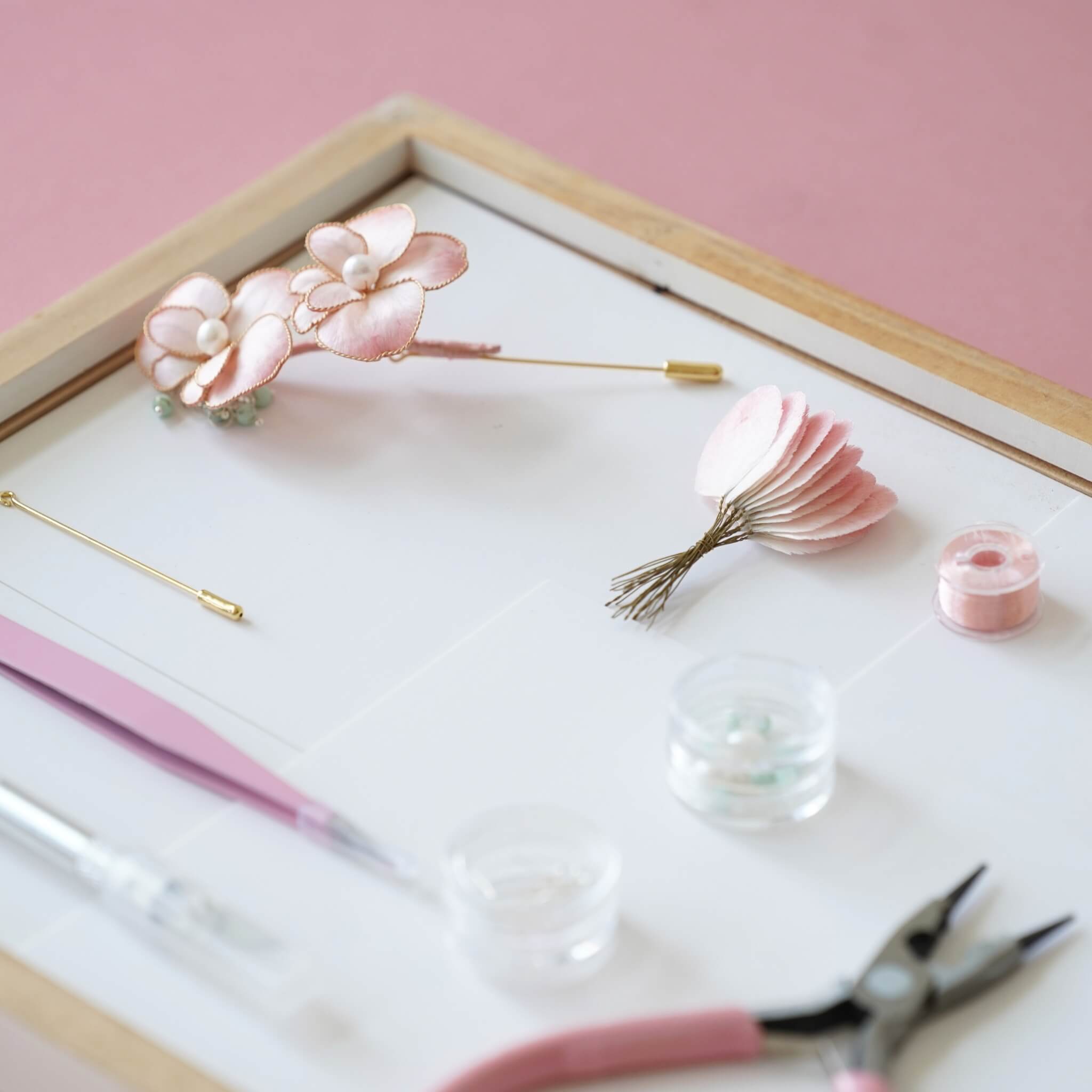 Pre-Made Petal Ronghua Kit | Pink Butterfly Orchid