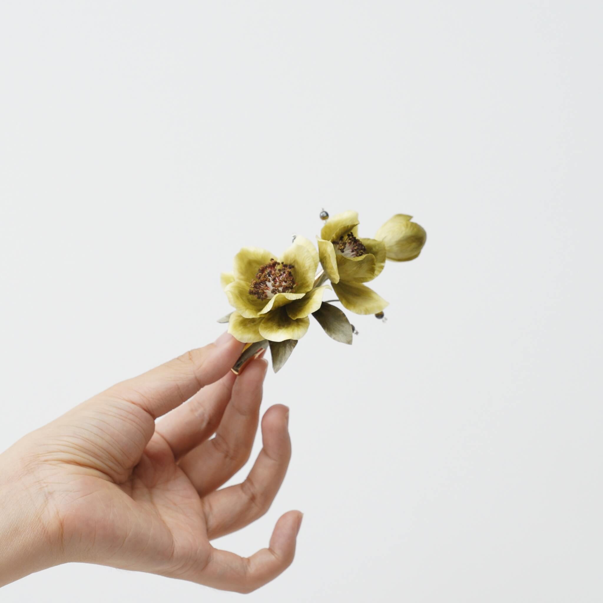 Handmade Ronghua Hairclip | Puer Tea Blossom
