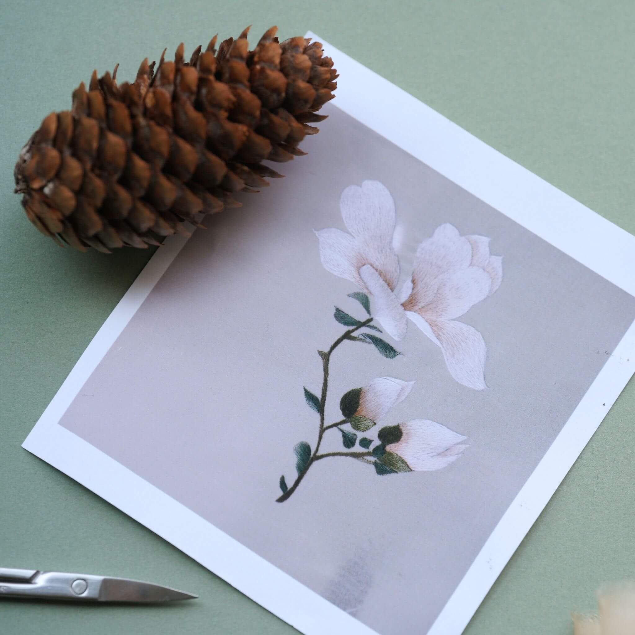 Kit de Inicio de Bordado de Seda de Suzhou | Magnolia