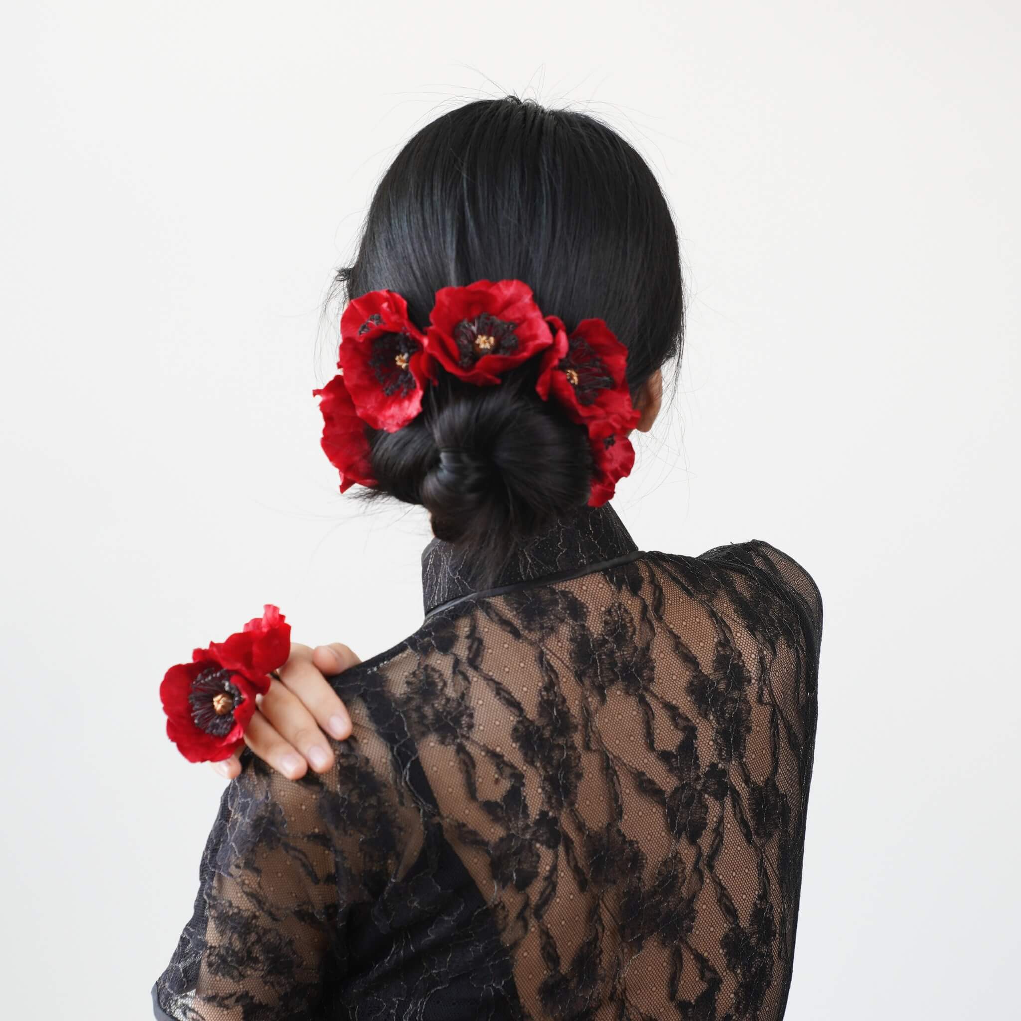 Handmade Ronghua Hairclip |August Poppies
