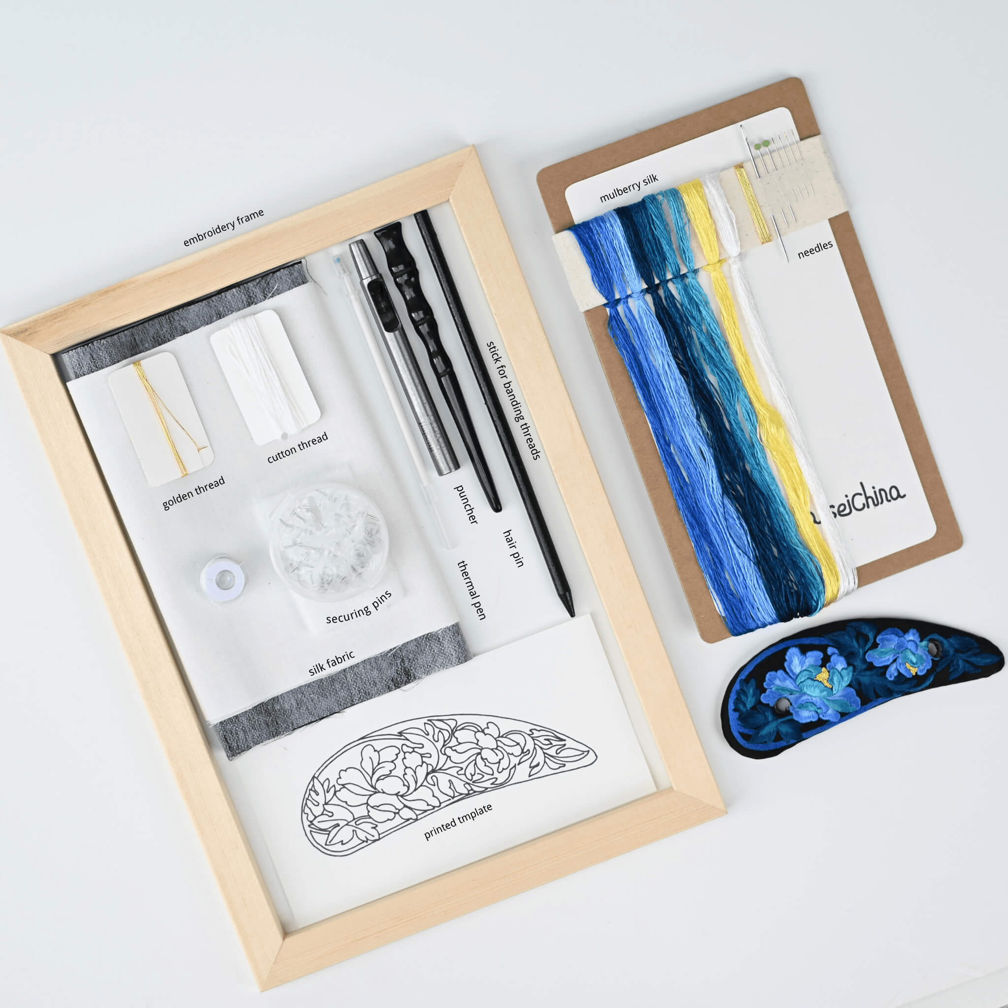 Shu Silk Embroidery DIY Kit | Peerless Beauty