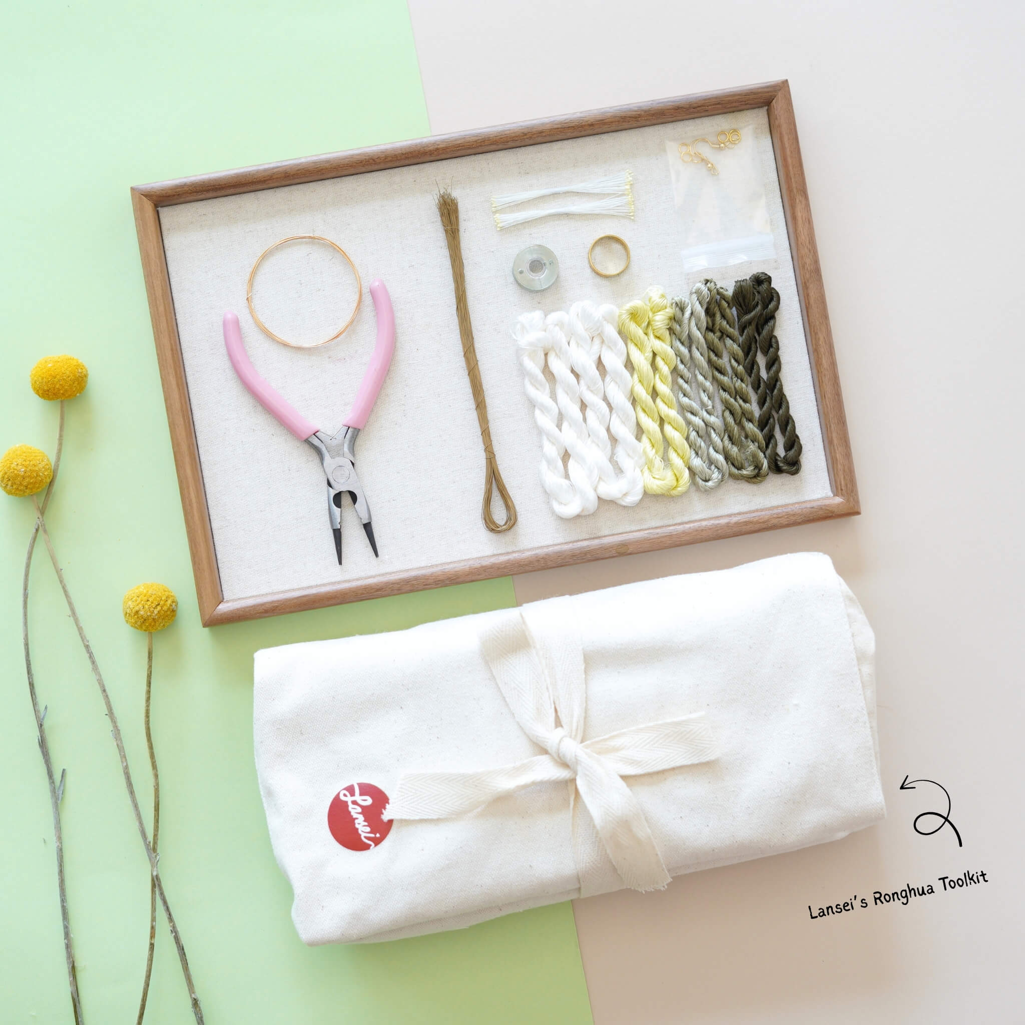 Ronghua DIY Kit | White Gardenia Earrings