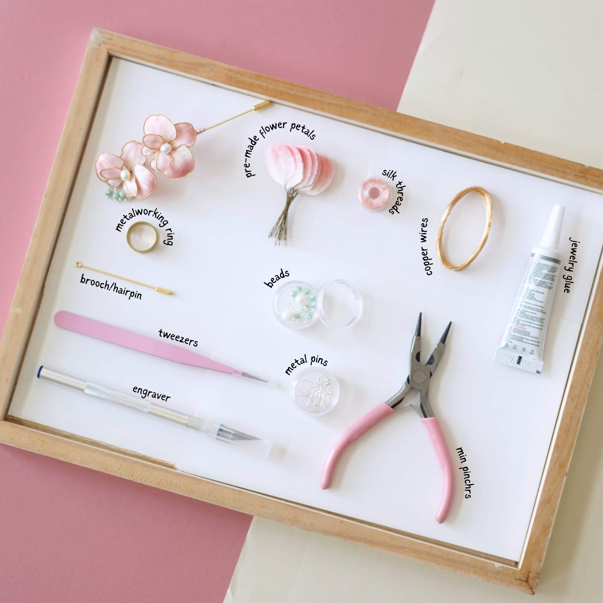 Pre-Made Petal Ronghua Kit | Pink Butterfly Orchid