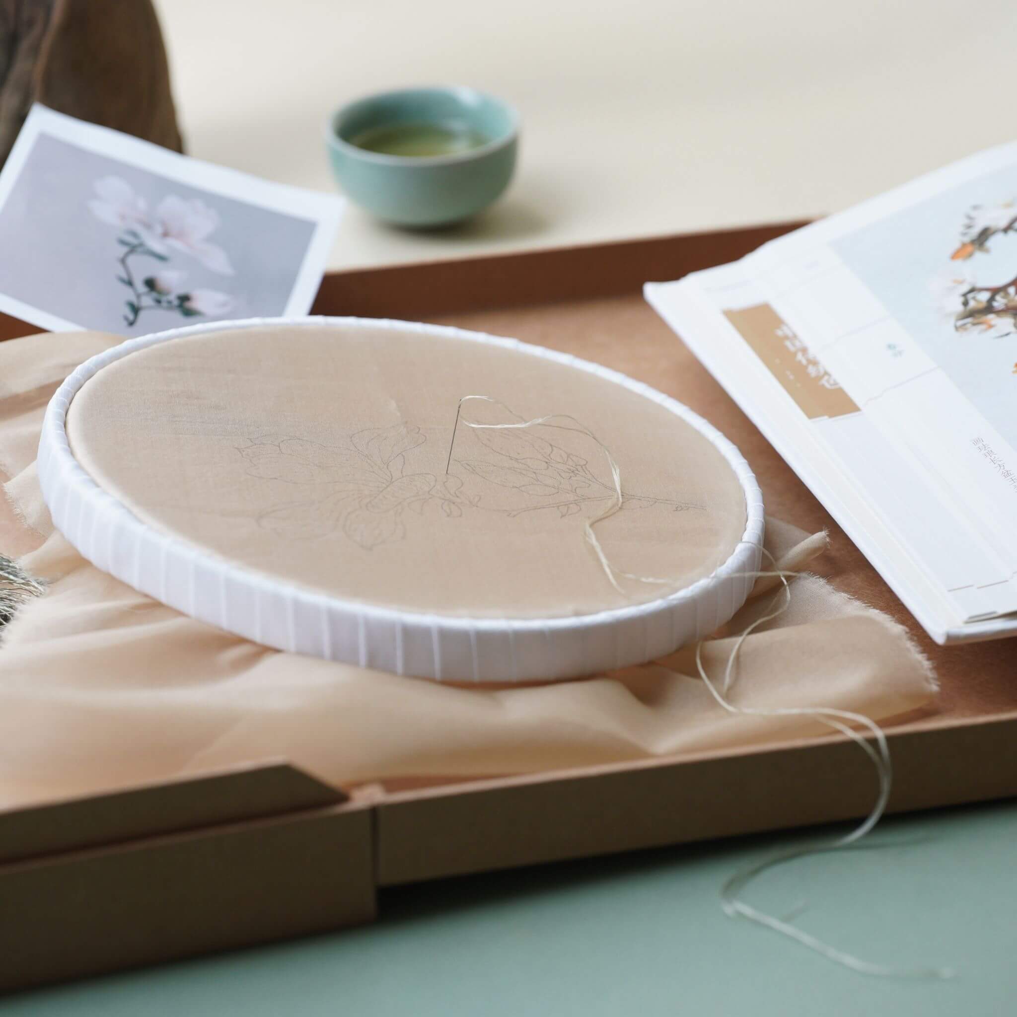 Kit de Inicio de Bordado de Seda de Suzhou | Magnolia