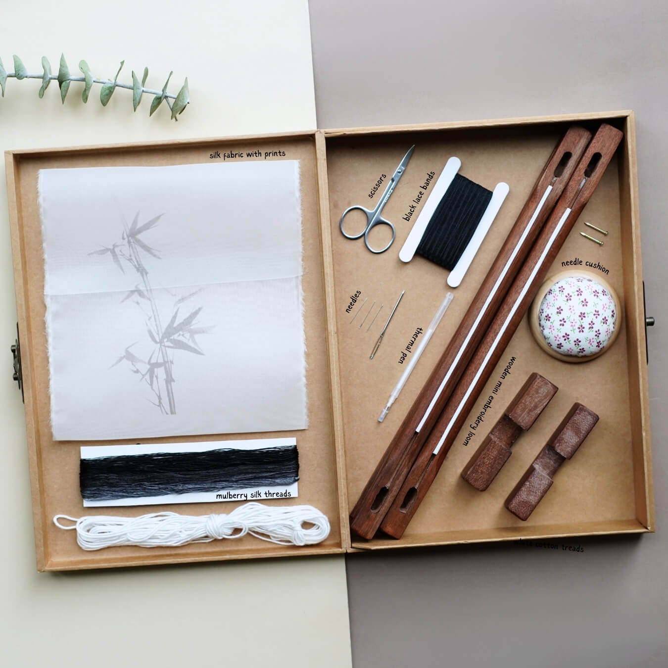 Kit de Inicio de Bordado de Seda Shu | Bambú