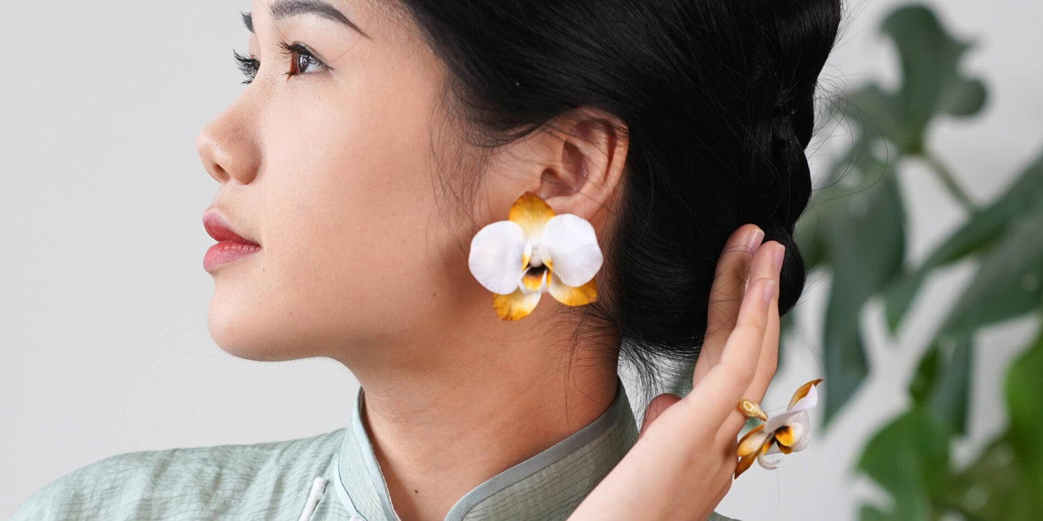 Ronghua Tutorial: Autumn Dew Butterfly Orchid Earrings