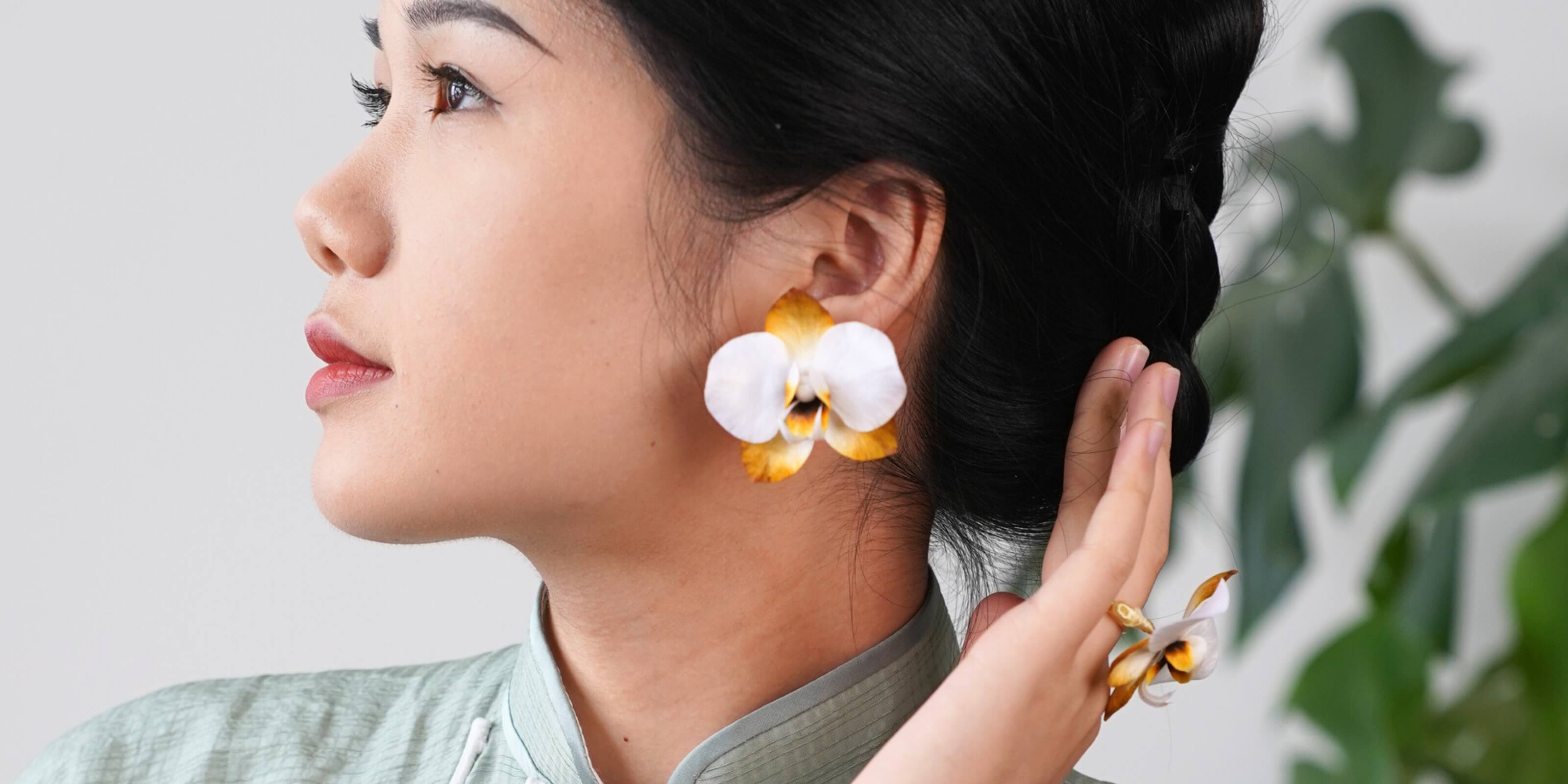 Ronghua Tutorial: Autumn Dew Butterfly Orchid Earrings