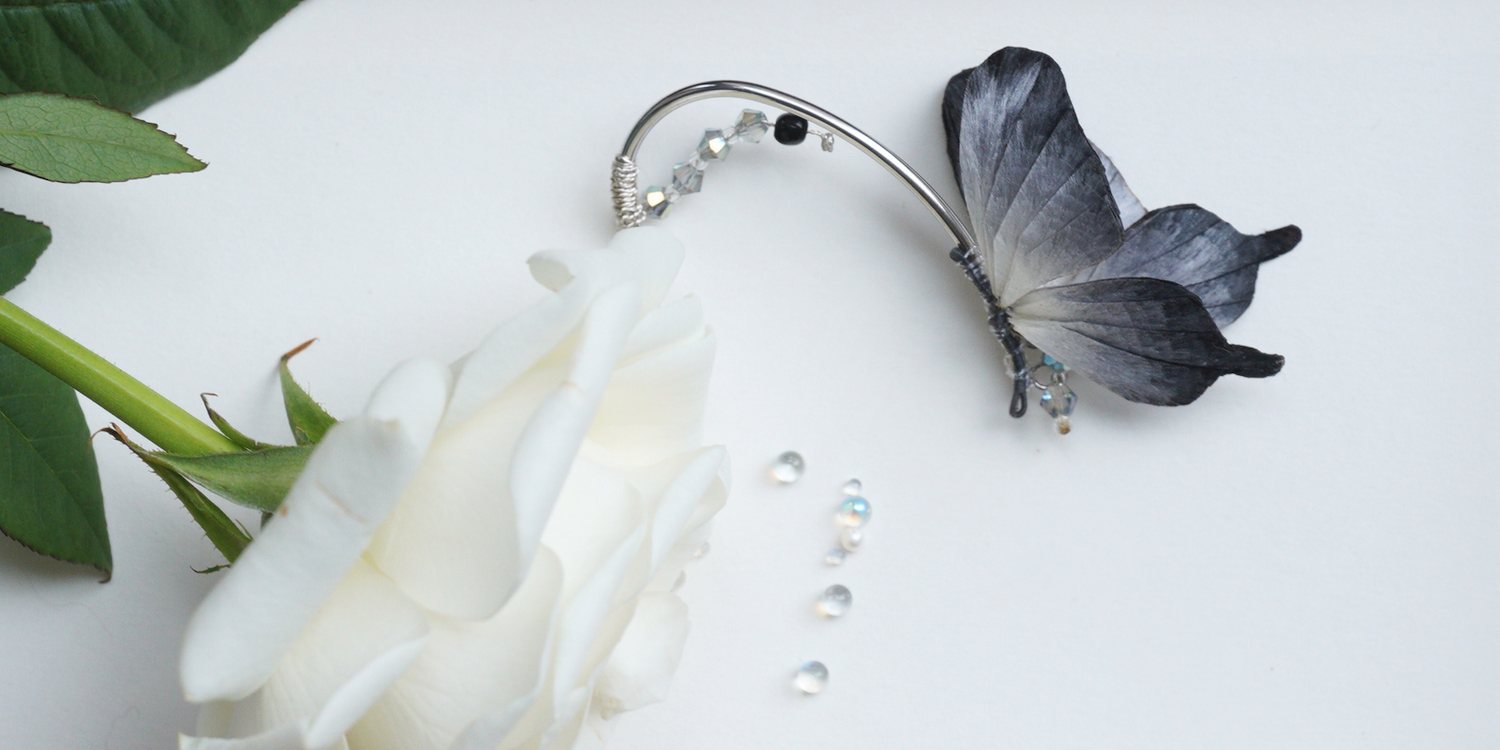Ronghua Tutorial: How to make Ink Butterfly Ear Cuff