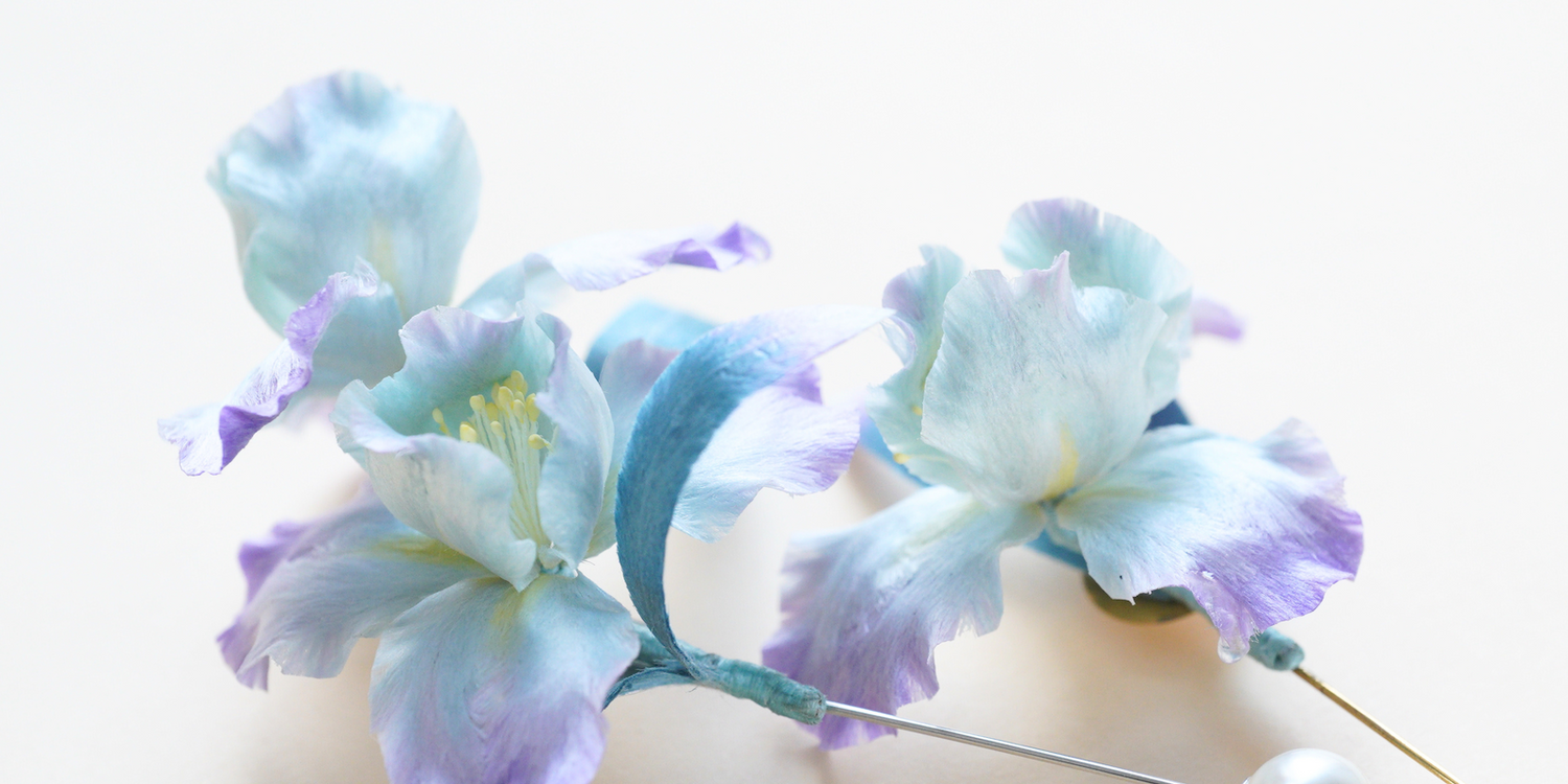 Ronghua Tutorial: How to Make Purple Iris Brooch