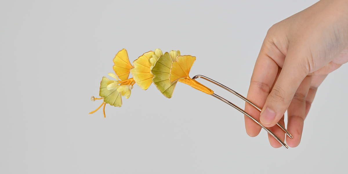 Ronghua Tutorial: How to Make Ginkgo & Osmanthus Hairpin