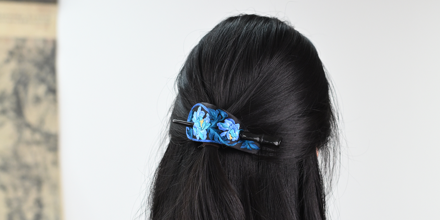 How to Make Embroidered Peony Hairpin