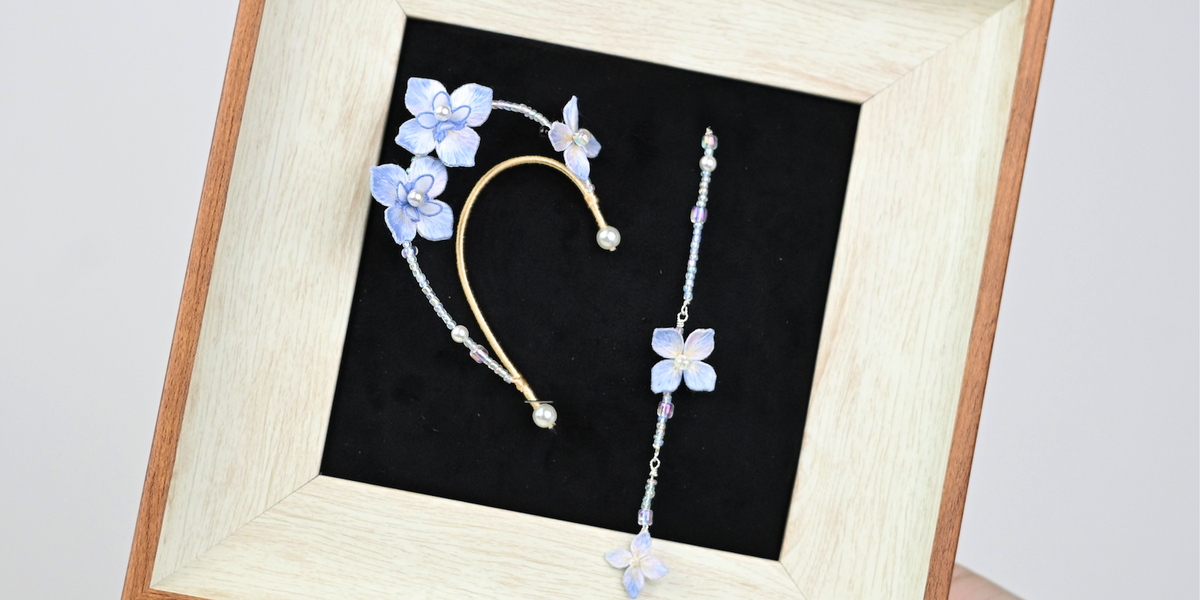 How to Make Embroidered Hydrangea Ear Cuff