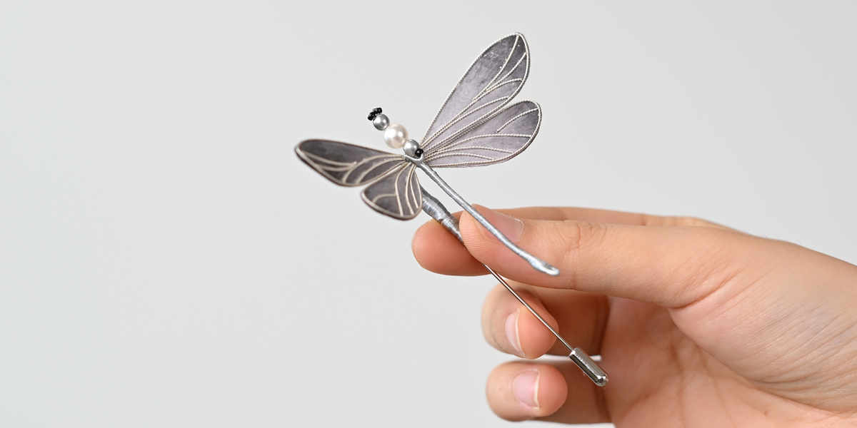 Ronghua Tutorial: How to Make Dragonfly Brooch with Pre-Made Components