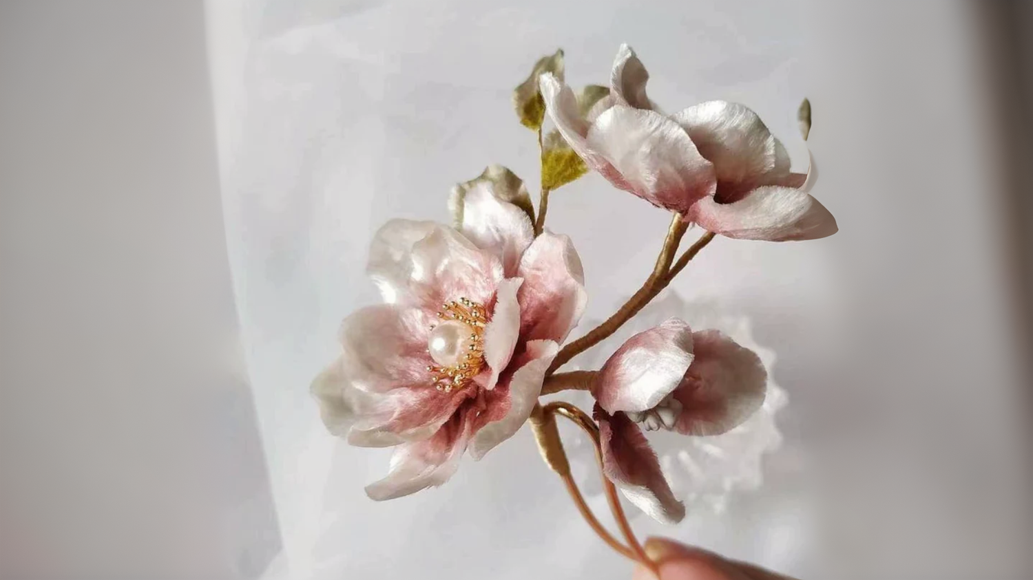 DIY Tutorial - Making a Pink Bloom Ronghua Hair Comb