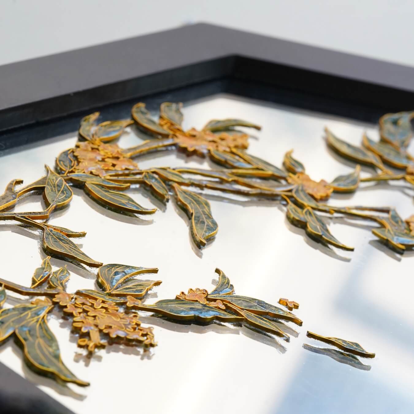 Kit de cloisonné para hacer uno mismo | Espejo de Osmanthus Amarillo