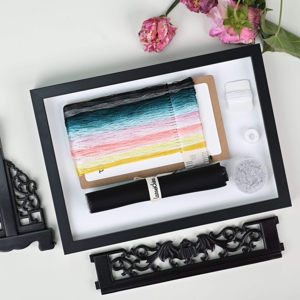 Shu Embroidery DIY Kit | Cotton Rose, from Dawn to Dusk