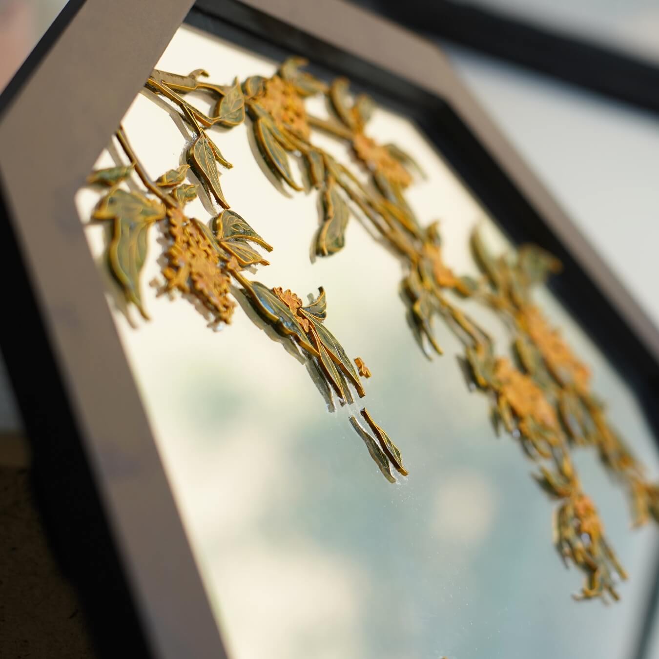 Kit de cloisonné para hacer uno mismo | Espejo de Osmanthus Amarillo