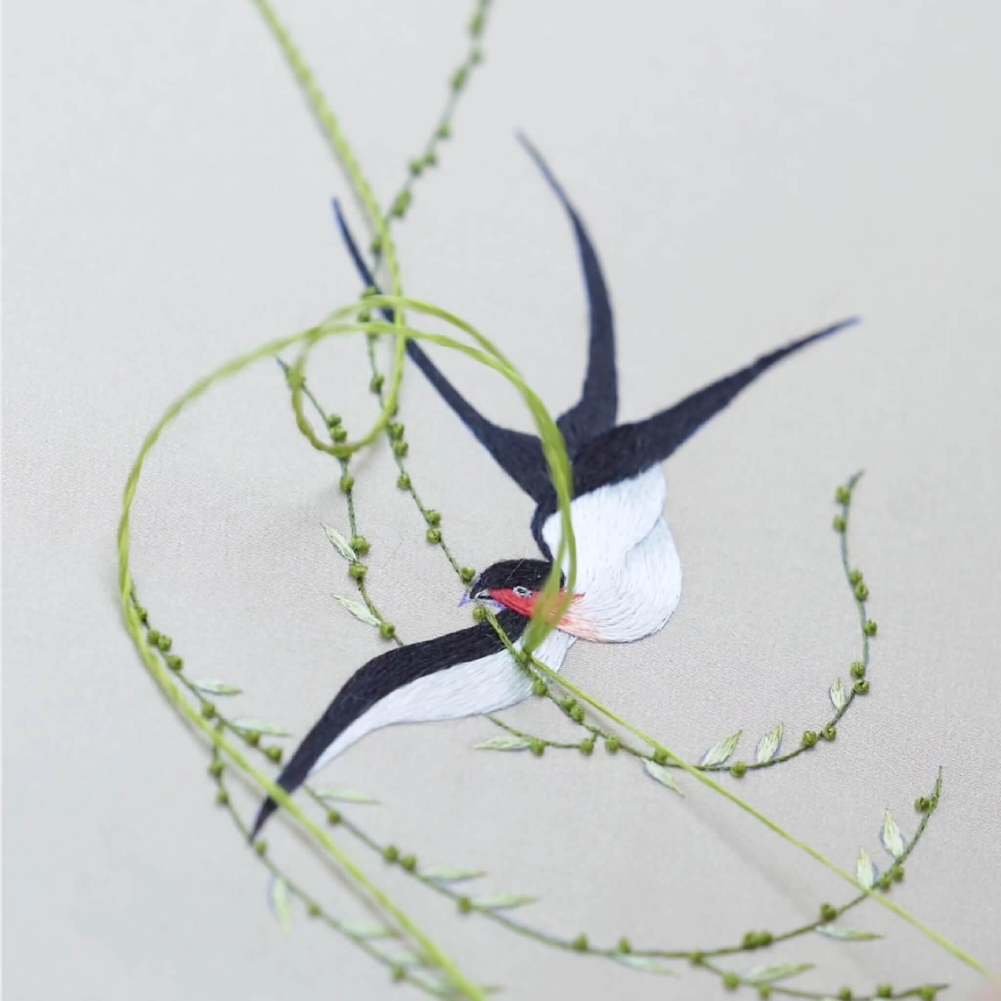 Shu Silk Embroidery DIY Kit | Willow & Swallow