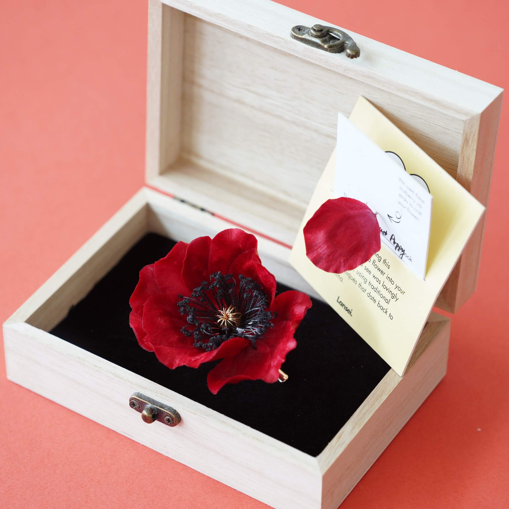 Handmade Ronghua Hairclip |August Poppies