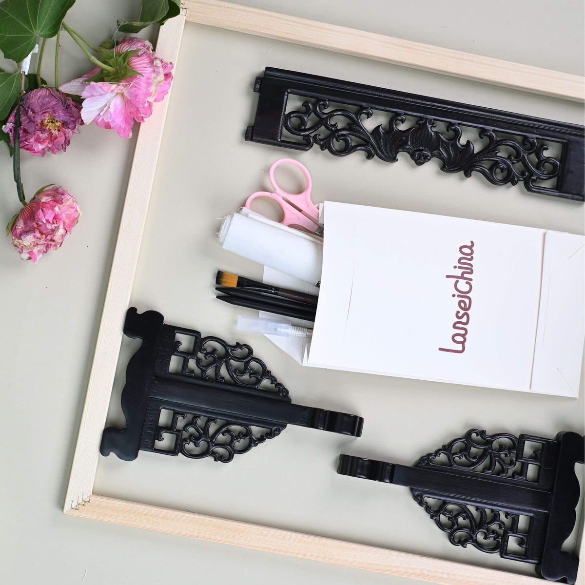 Shu Embroidery DIY Kit | Cotton Rose, from Dawn to Dusk
