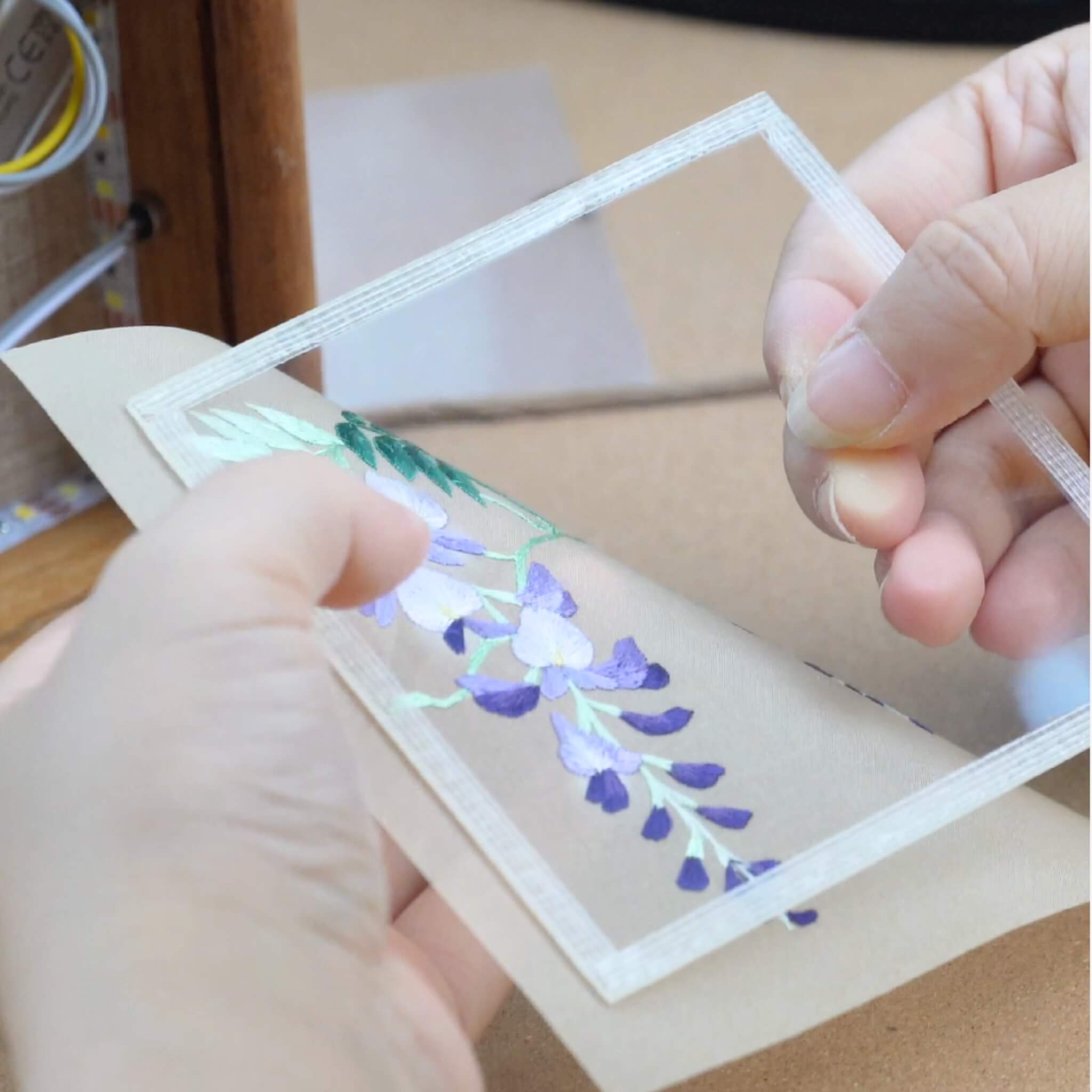 Shu Silk Embroidery DIY Kit | Wisteria Lamp