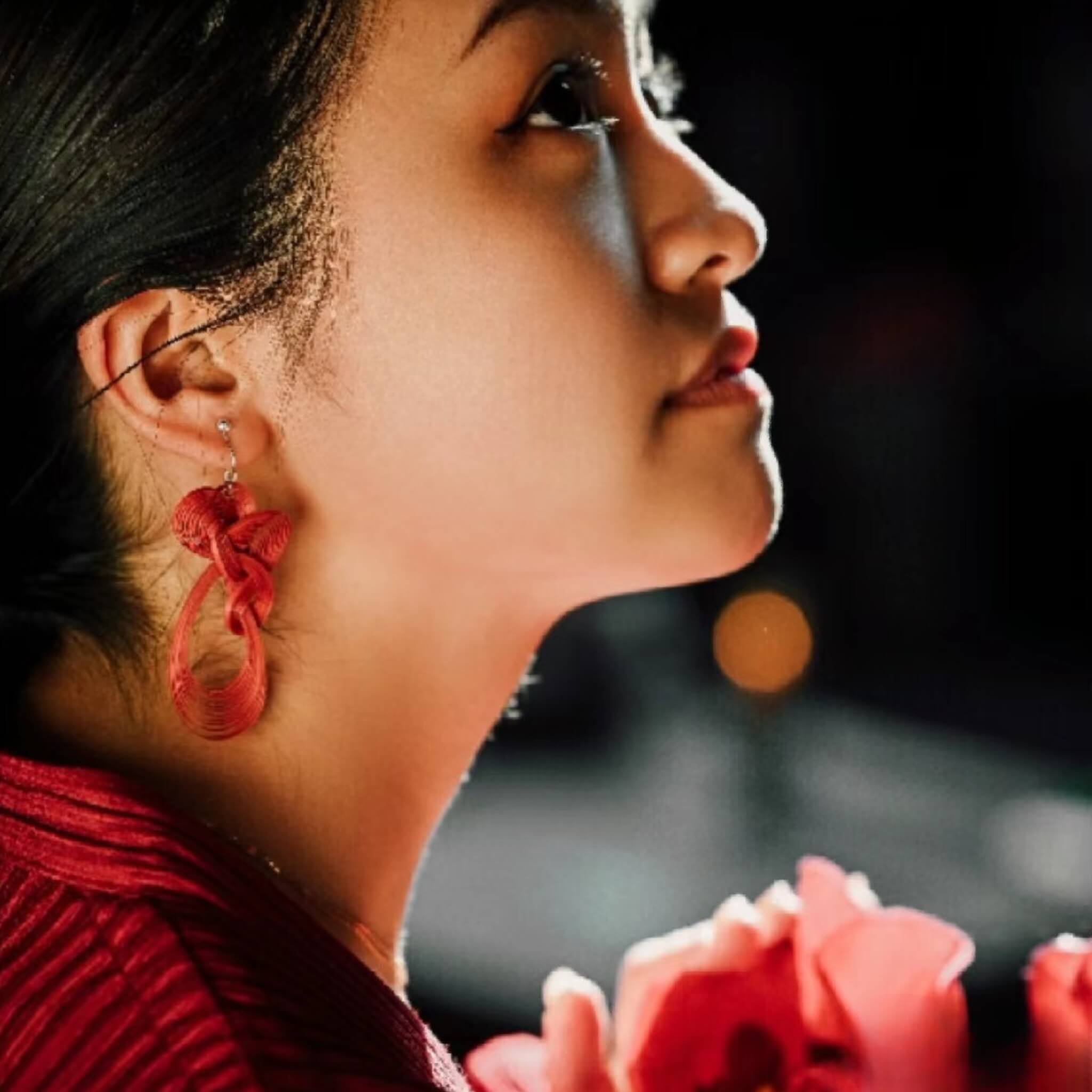 Bamboo-woven Earrings | Chinese Knot