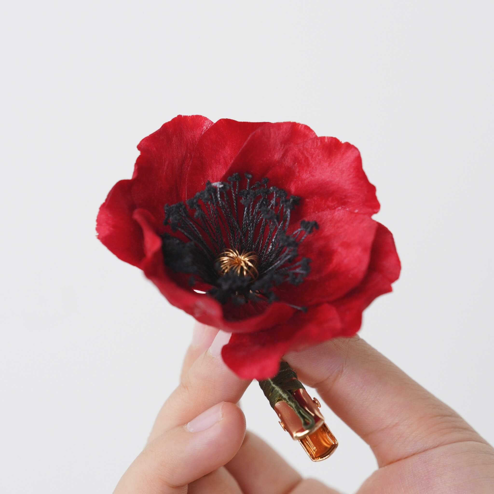 Handmade Ronghua Hairclip |August Poppies