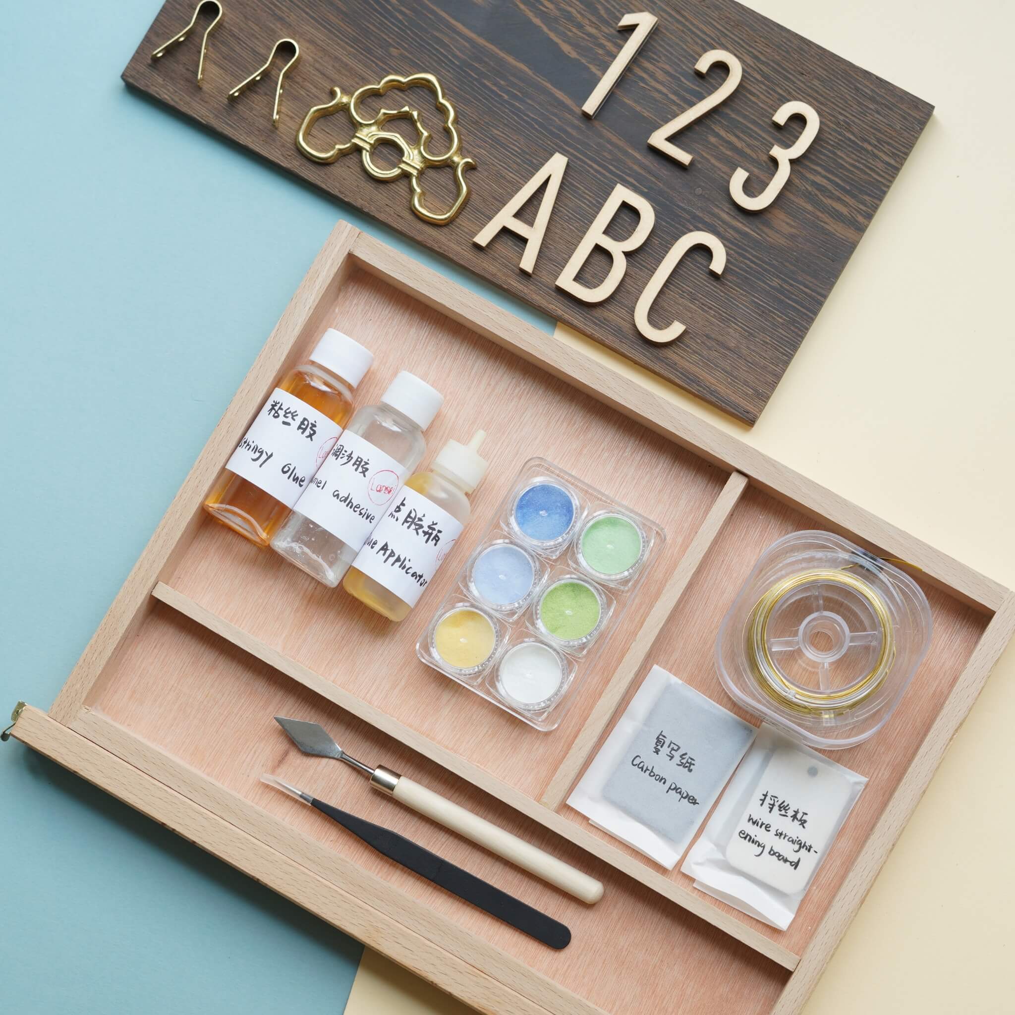 Kit de cloisonné para hacer uno mismo | Espejo de Osmanthus Amarillo