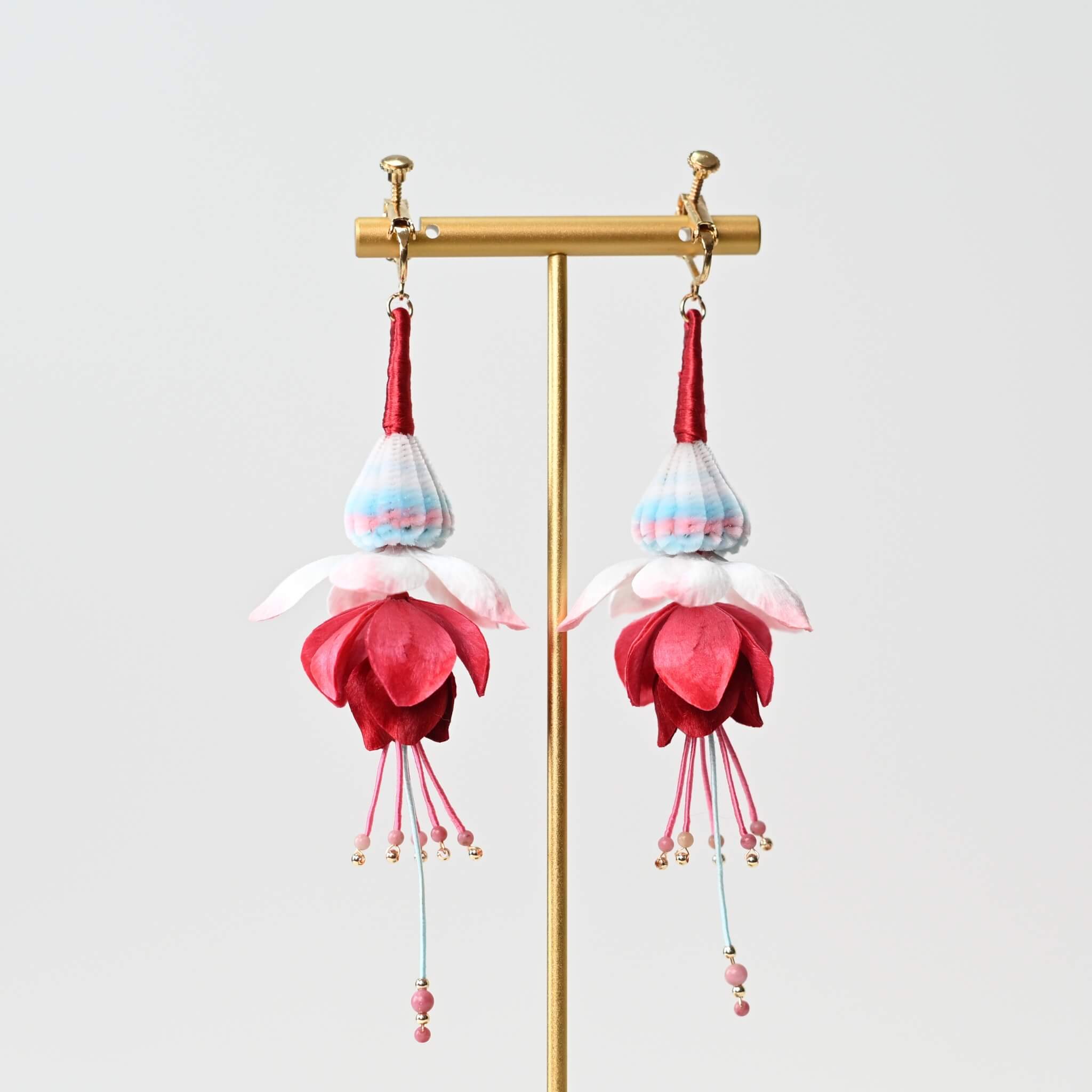 Ronghua DIY Kit | Fuchsia Ear Clips