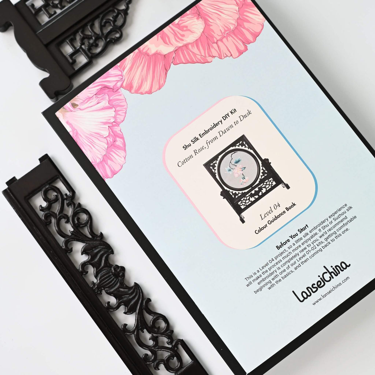 Shu Embroidery DIY Kit | Cotton Rose, from Dawn to Dusk