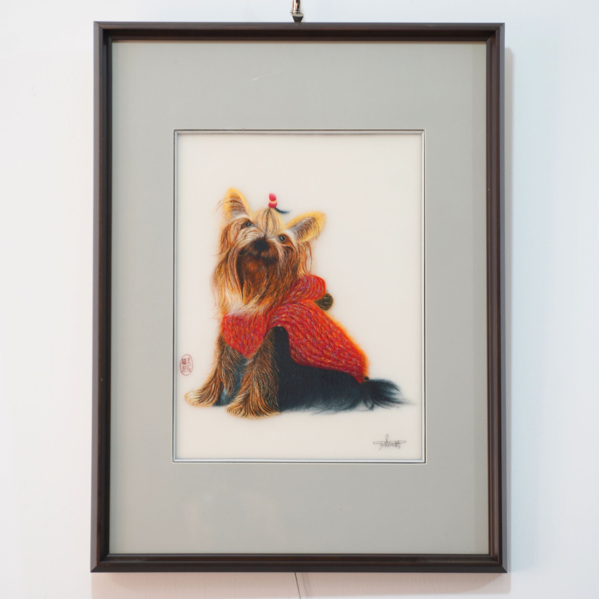 Puppy with Red Scarf