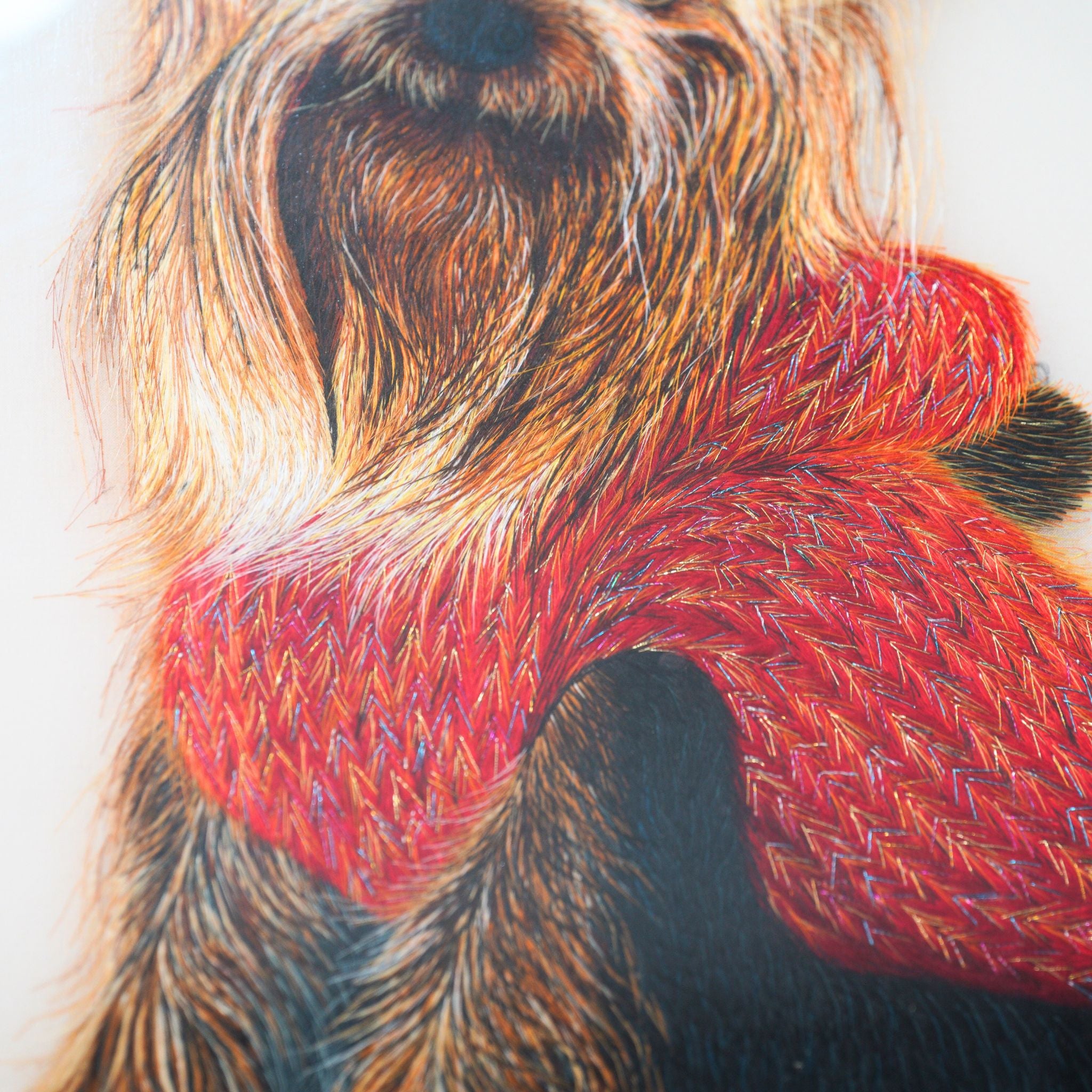 Puppy with Red Scarf