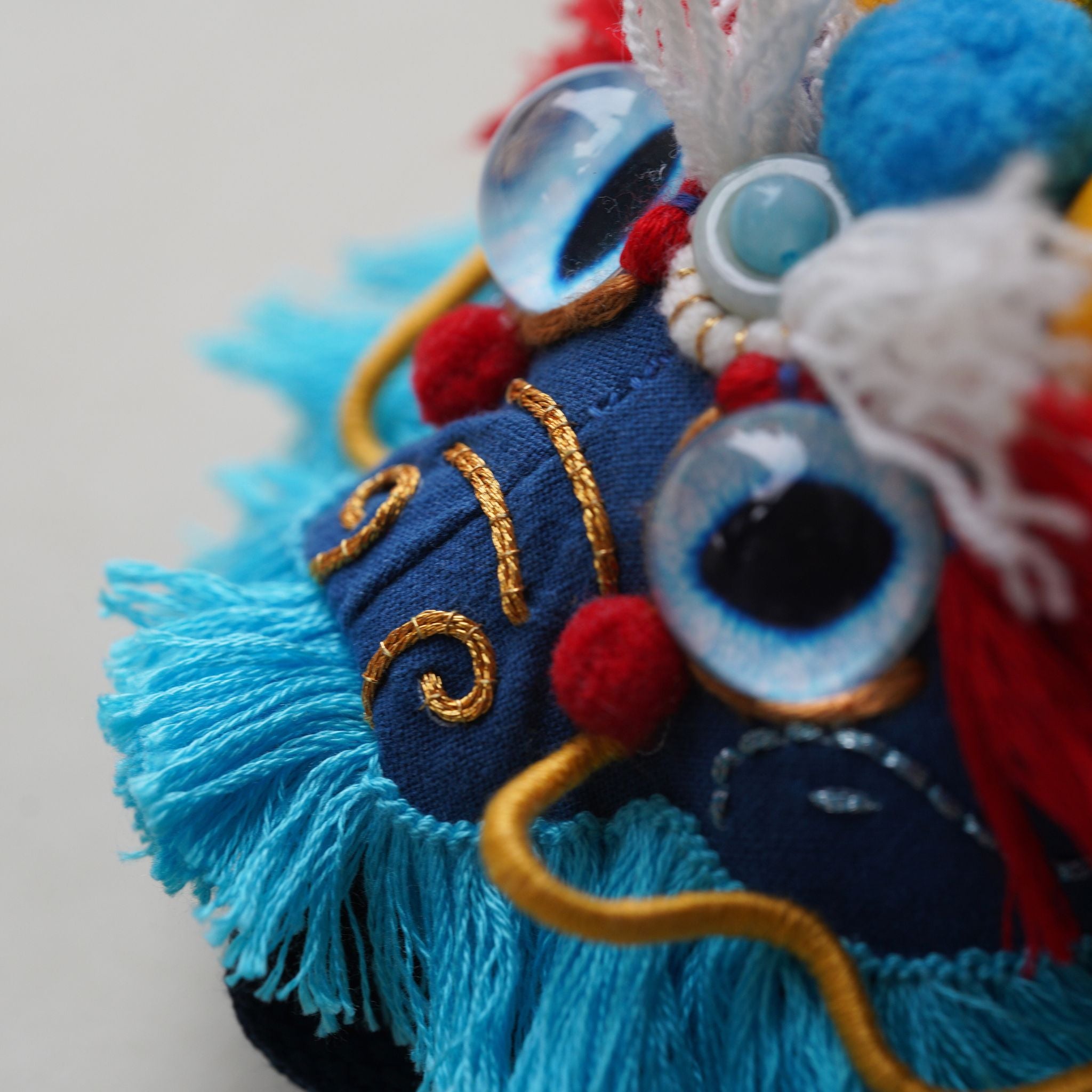 Cloth Embroidery Gift | DIY Kit | Blue Dragon BagEmbroidery DIY Kit for Beginners, Unique Auspicious Fabric sachet with auspicious cicada design. Free international delivery for orders over $100.