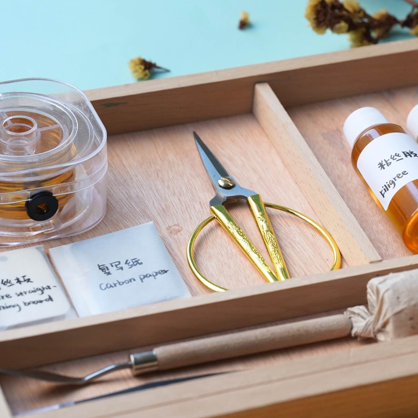 Kit de cloisonné para hacer uno mismo | Espejo de Osmanthus Amarillo